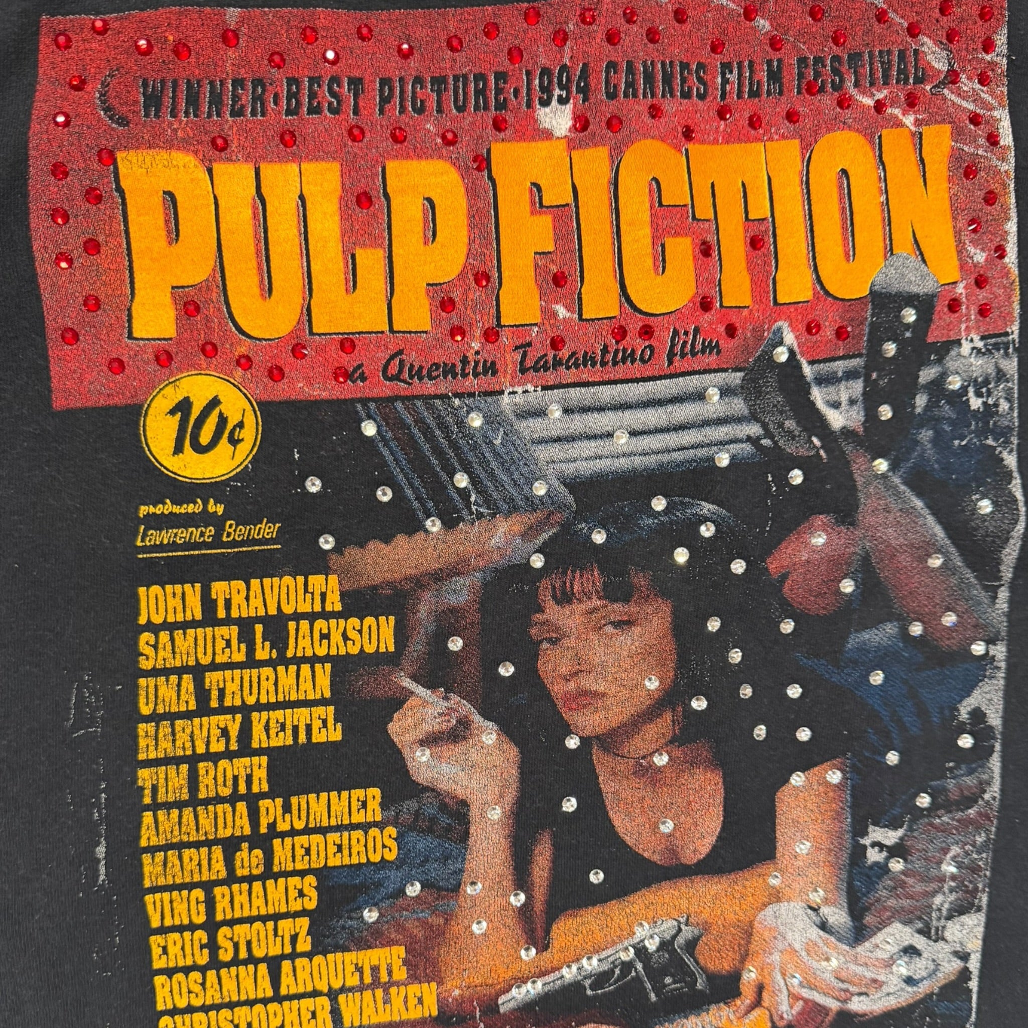 lt shirt vintage con strass pulp fiction tg M