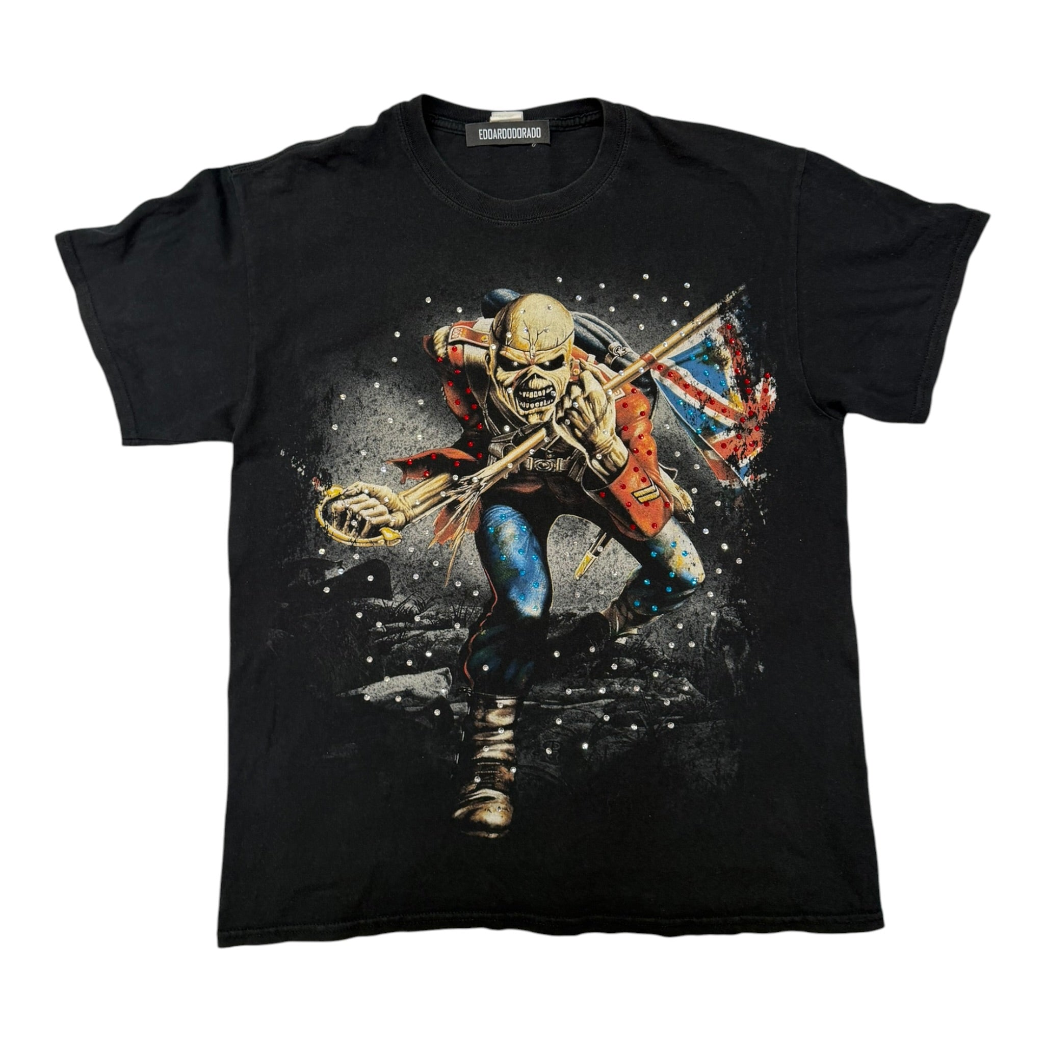 lt shirt vintage con strass Iron Maiden tg L