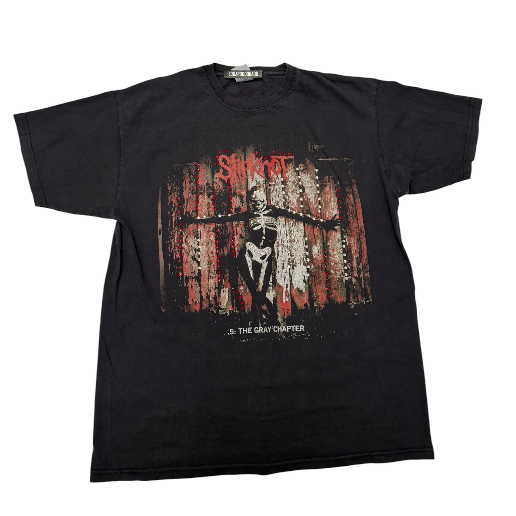 lt shirt vintage con strass slipknot tg L