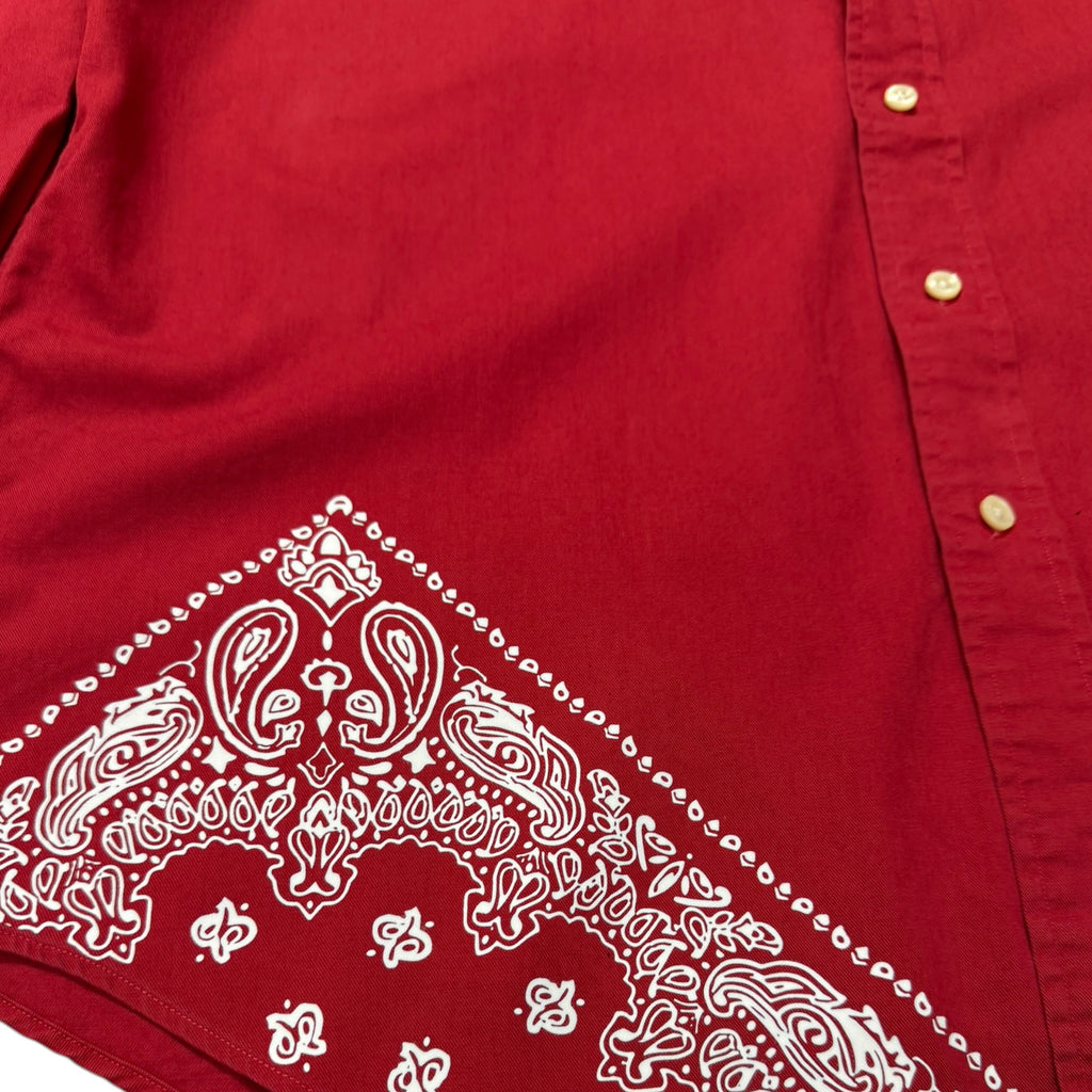 camicia vintage ralph lauren custom tg L bandana rossa