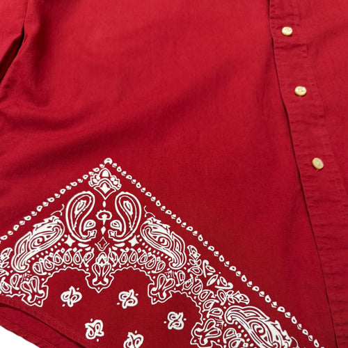 camicia vintage ralph lauren custom tg L bandana rossa