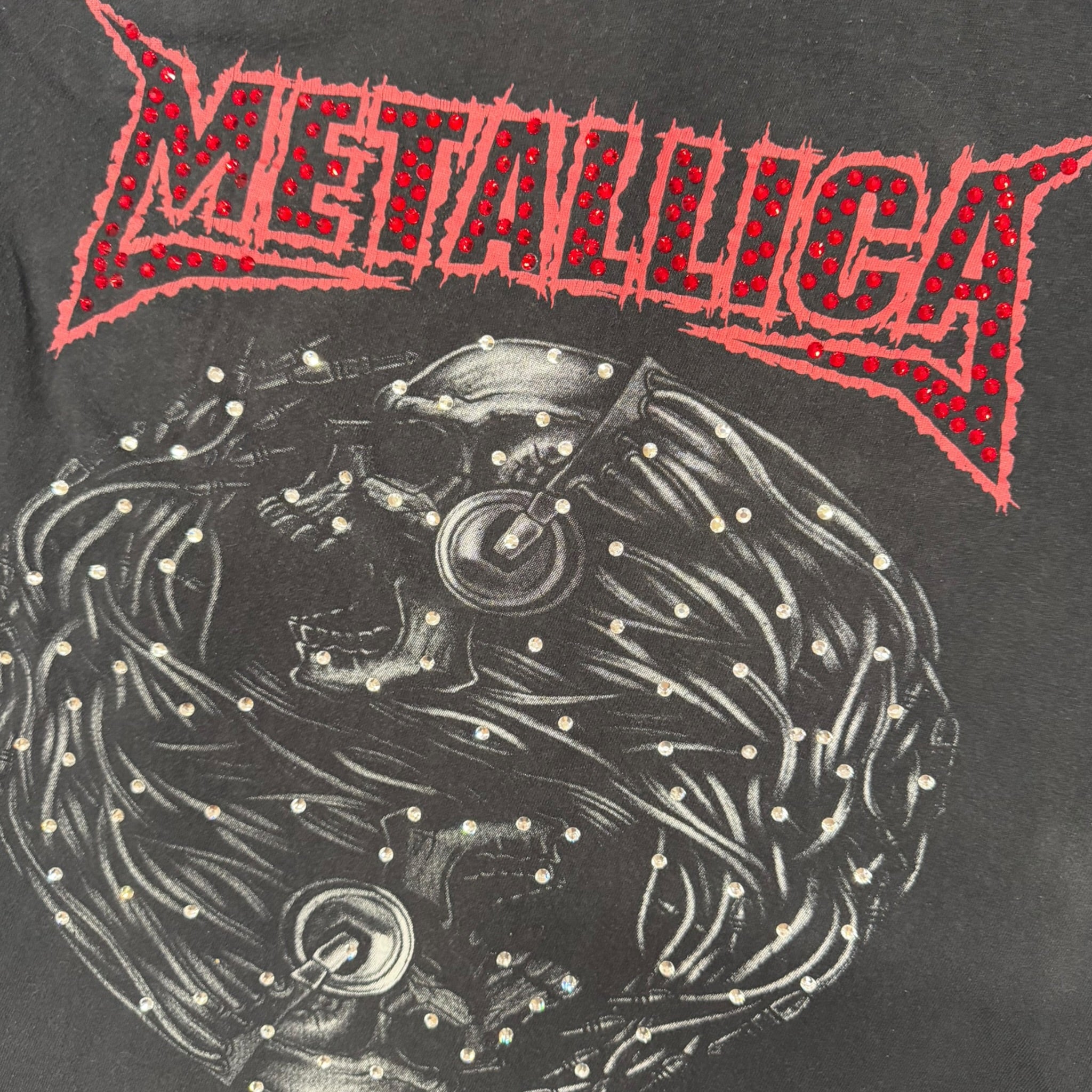 lt shirt vintage con strass Metallica tg M