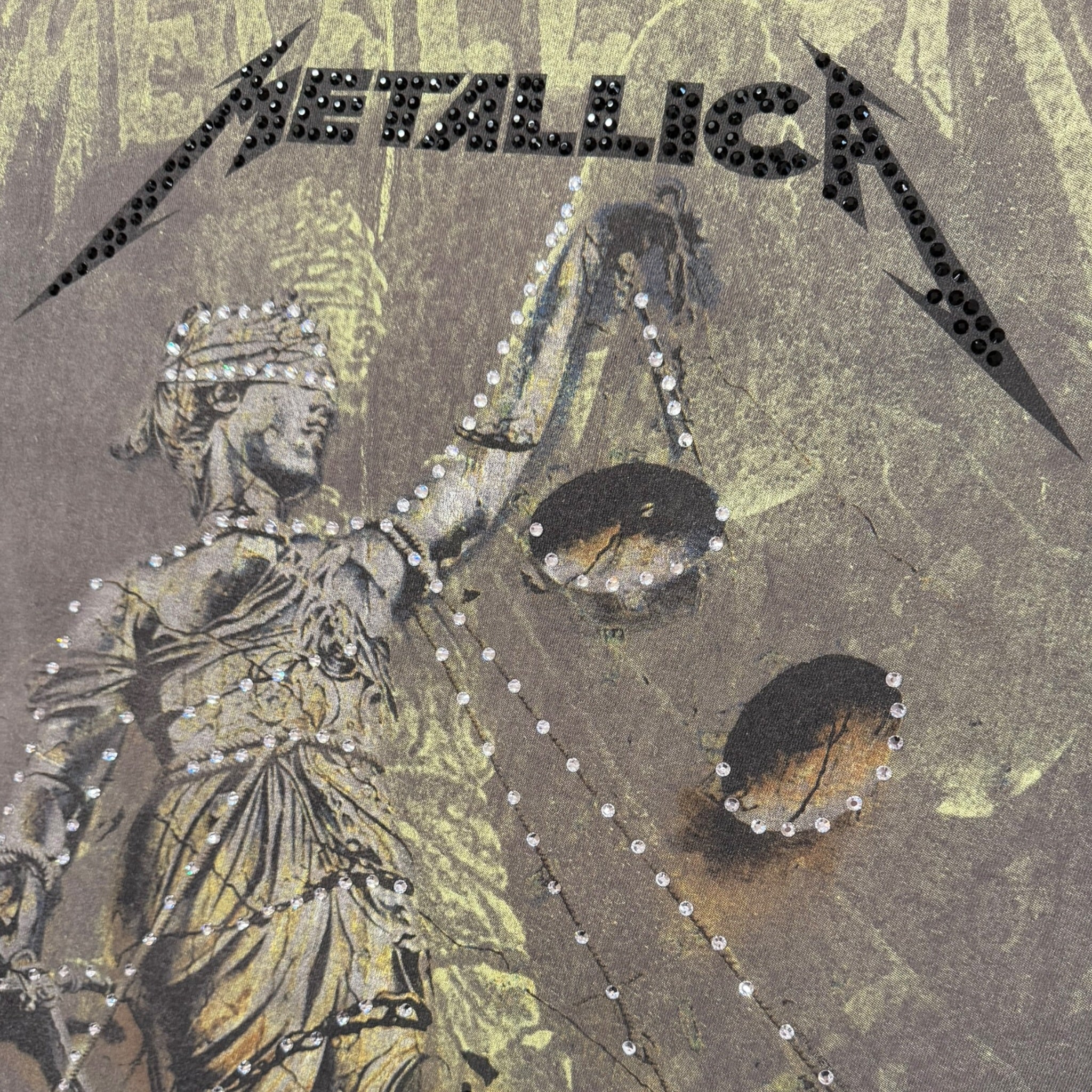 lt shirt vintage con strass Metallica  tg XXL