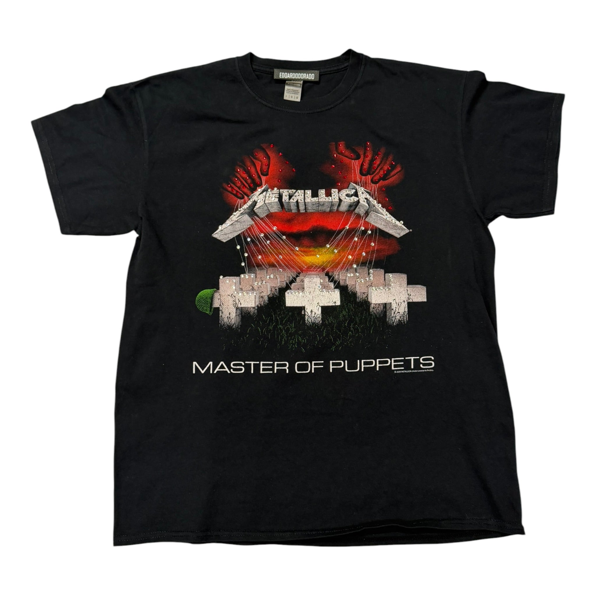 lt shirt vintage con strass Metallica tg L