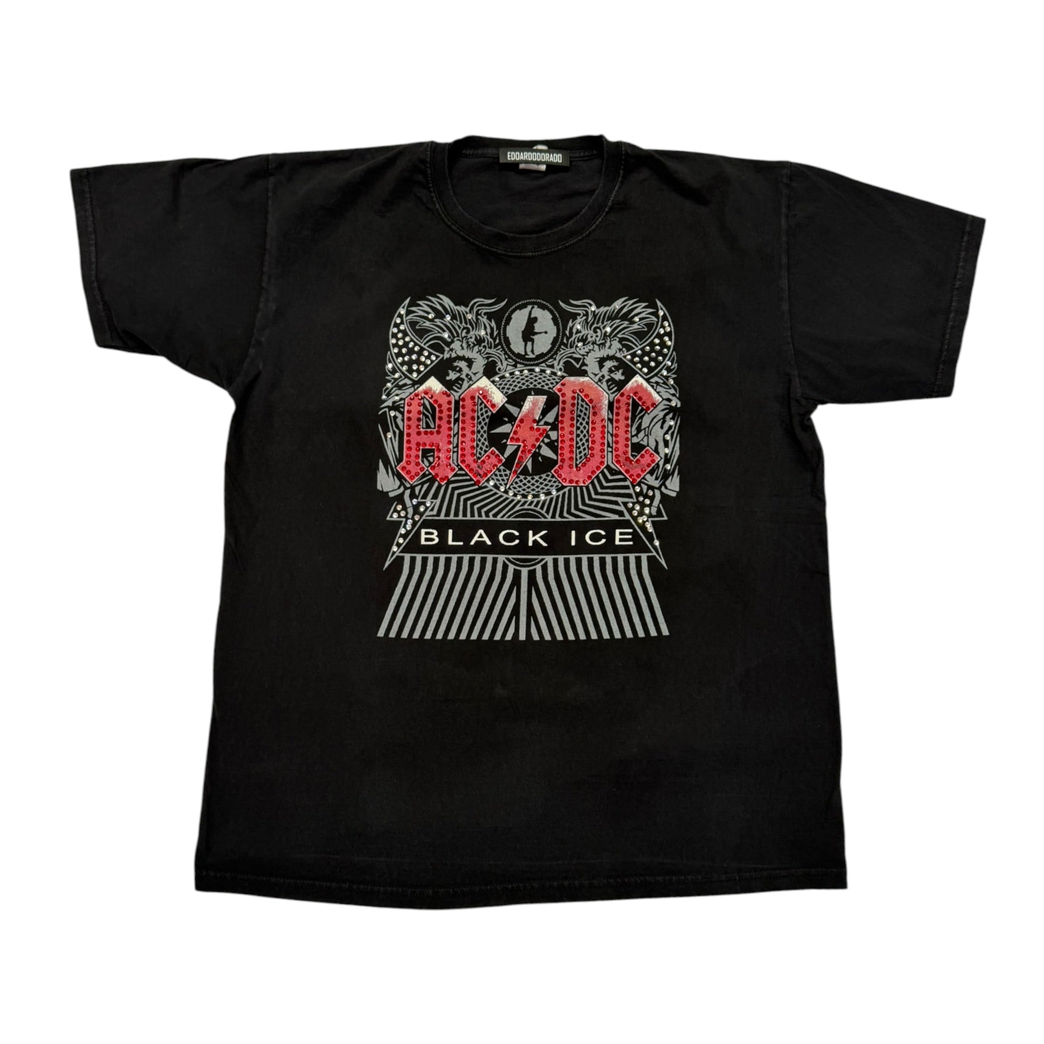 lt shirt vintage con strass acdc tg XL