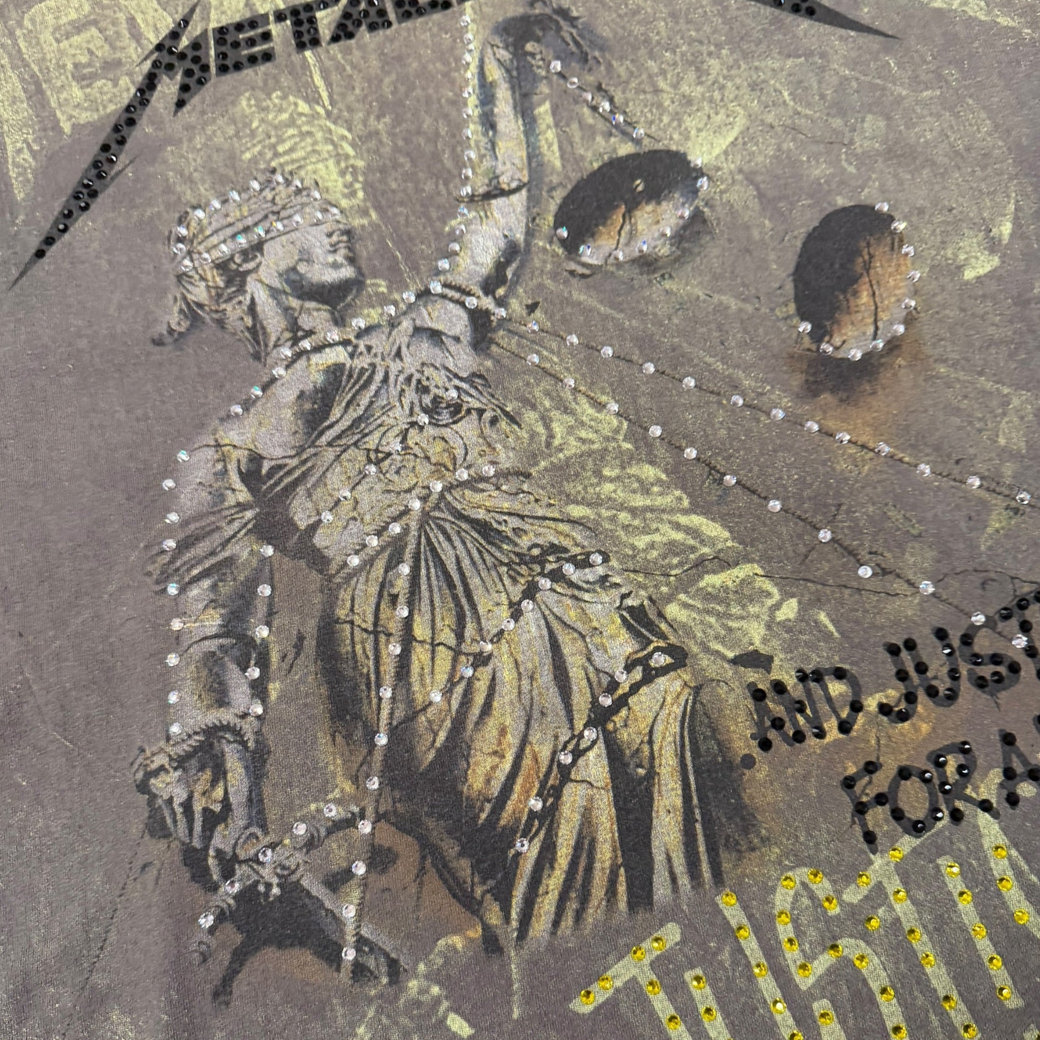 lt shirt vintage con strass Metallica  tg XXL