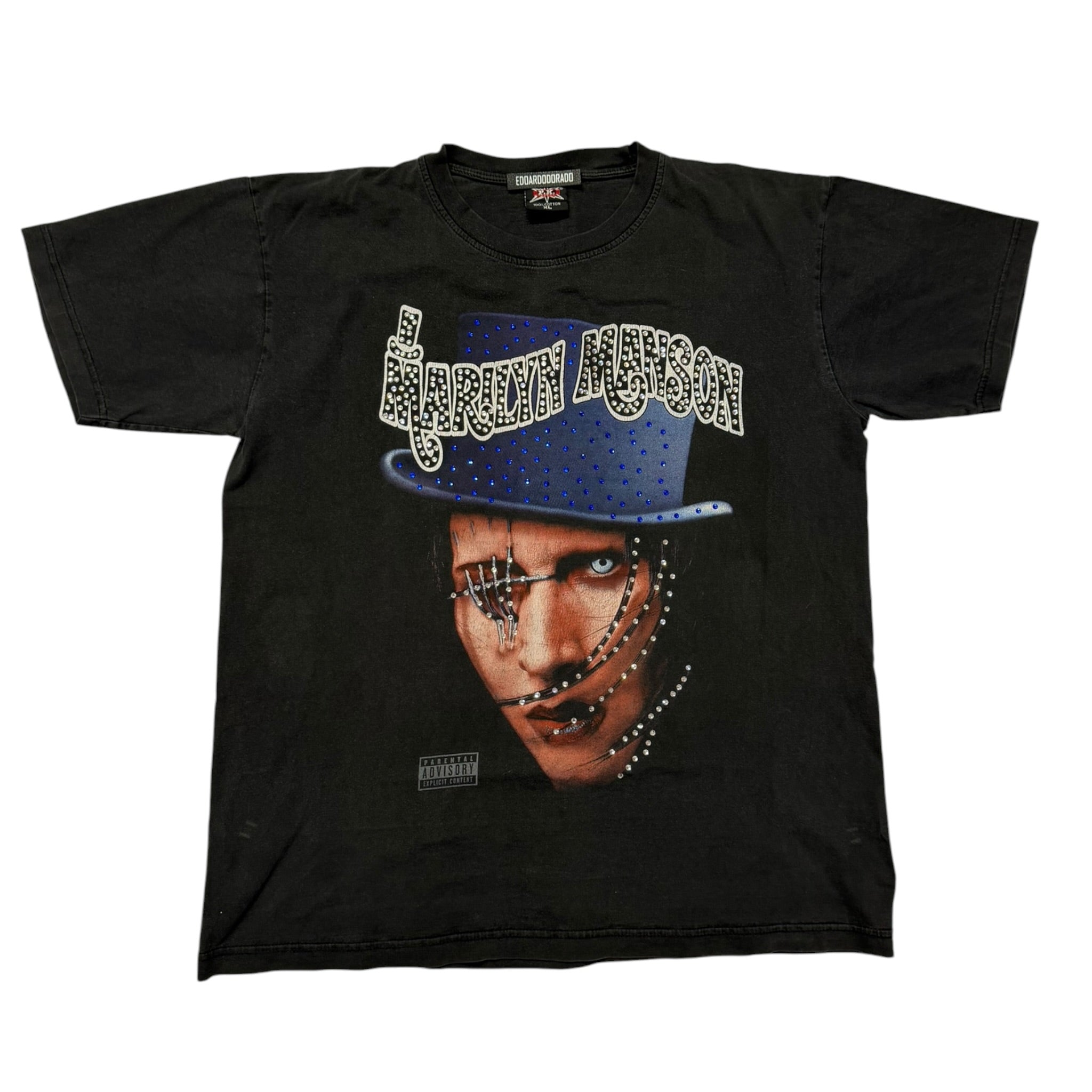 lt shirt vintage con strass Marilyn Manson tg XL