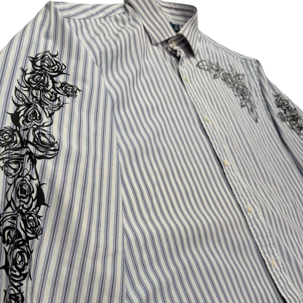 camicia vintage ralph lauren custom tg XL righe rose