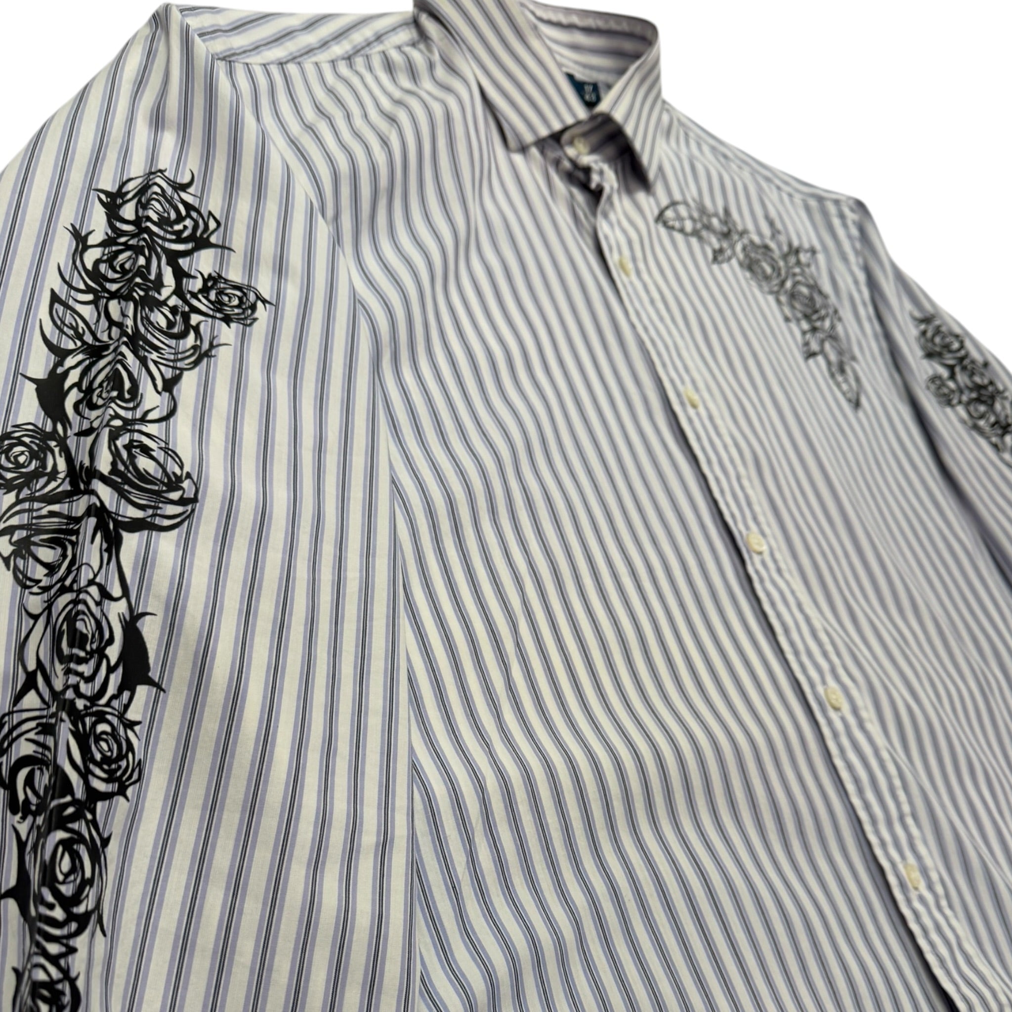 camicia vintage ralph lauren custom tg XL righe rose