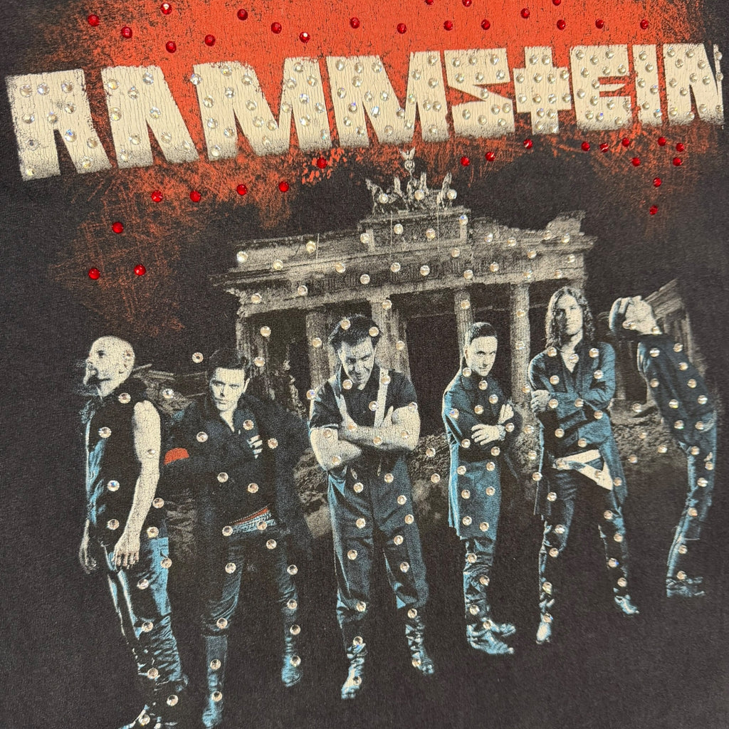 t shirt vintage con strass Rammstein tg M