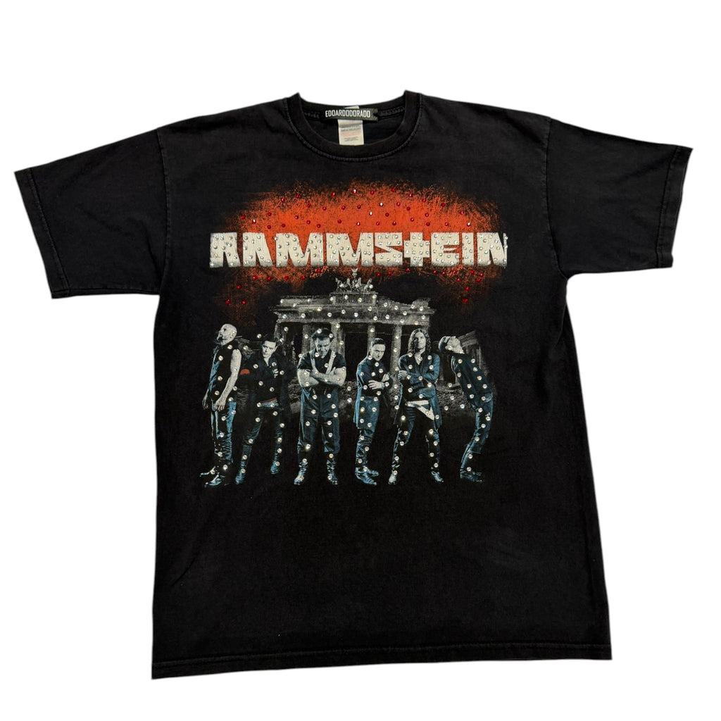 t shirt vintage con strass Rammstein tg M