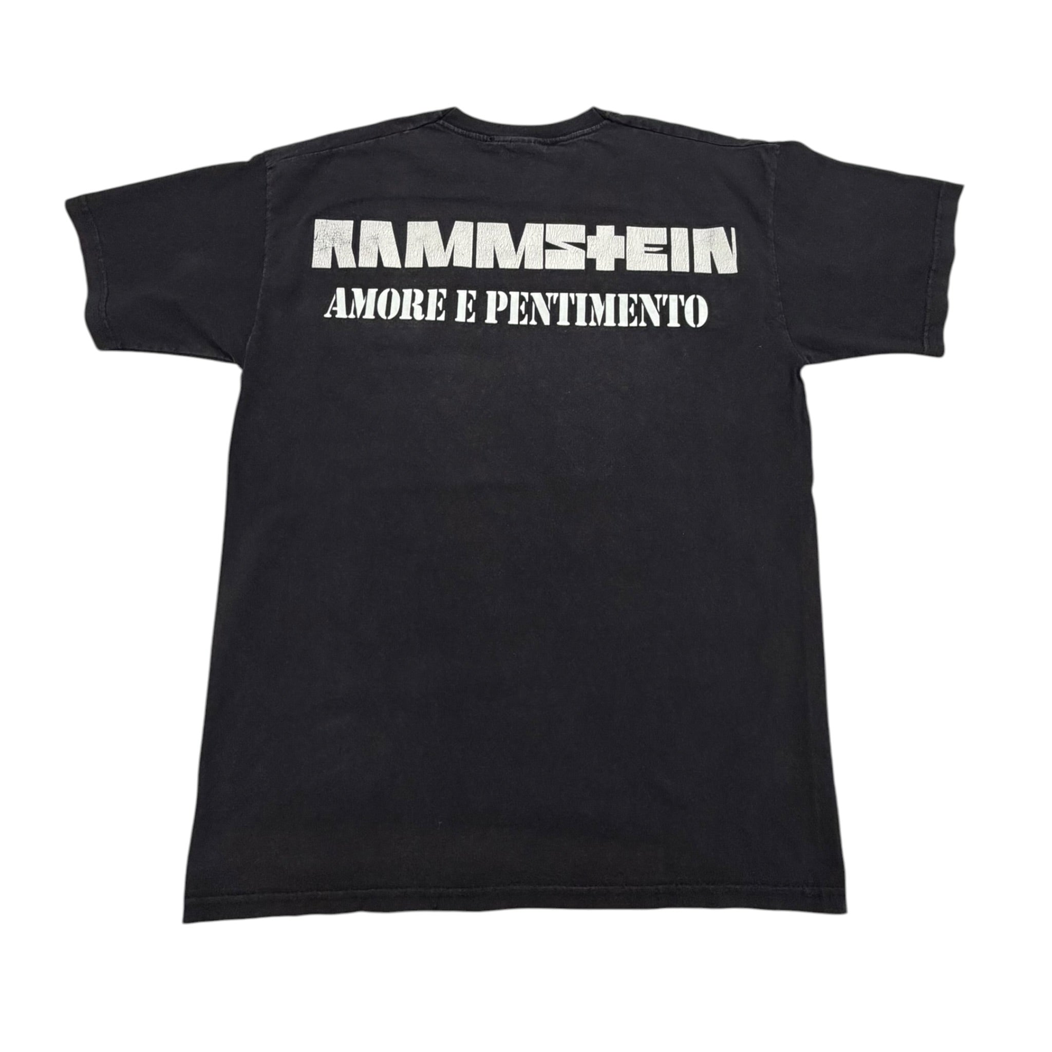 t shirt vintage con strass Rammstein tg M