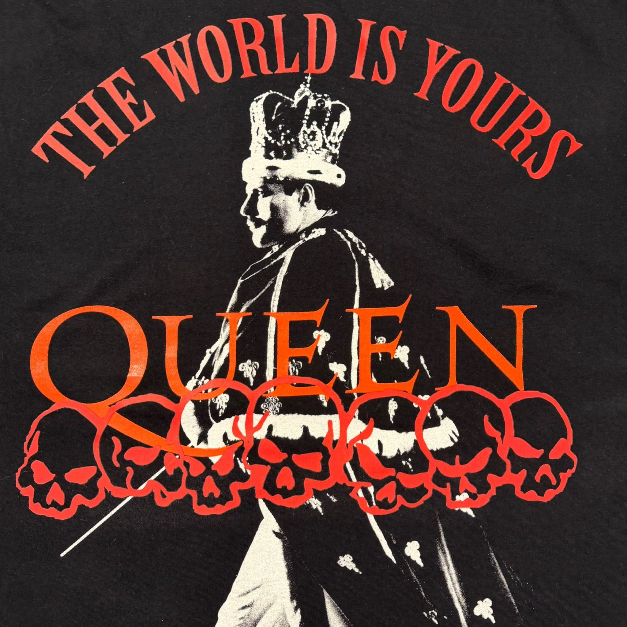 t shirt vintage sovrastampata  queen tg XXL