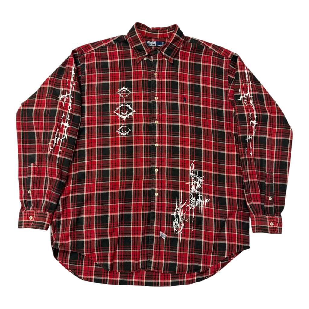 camicia vintage ralph lauren custom tg XL goth
