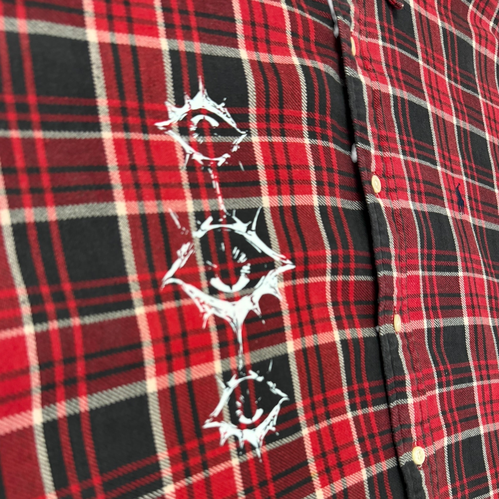 camicia vintage ralph lauren custom tg XL goth
