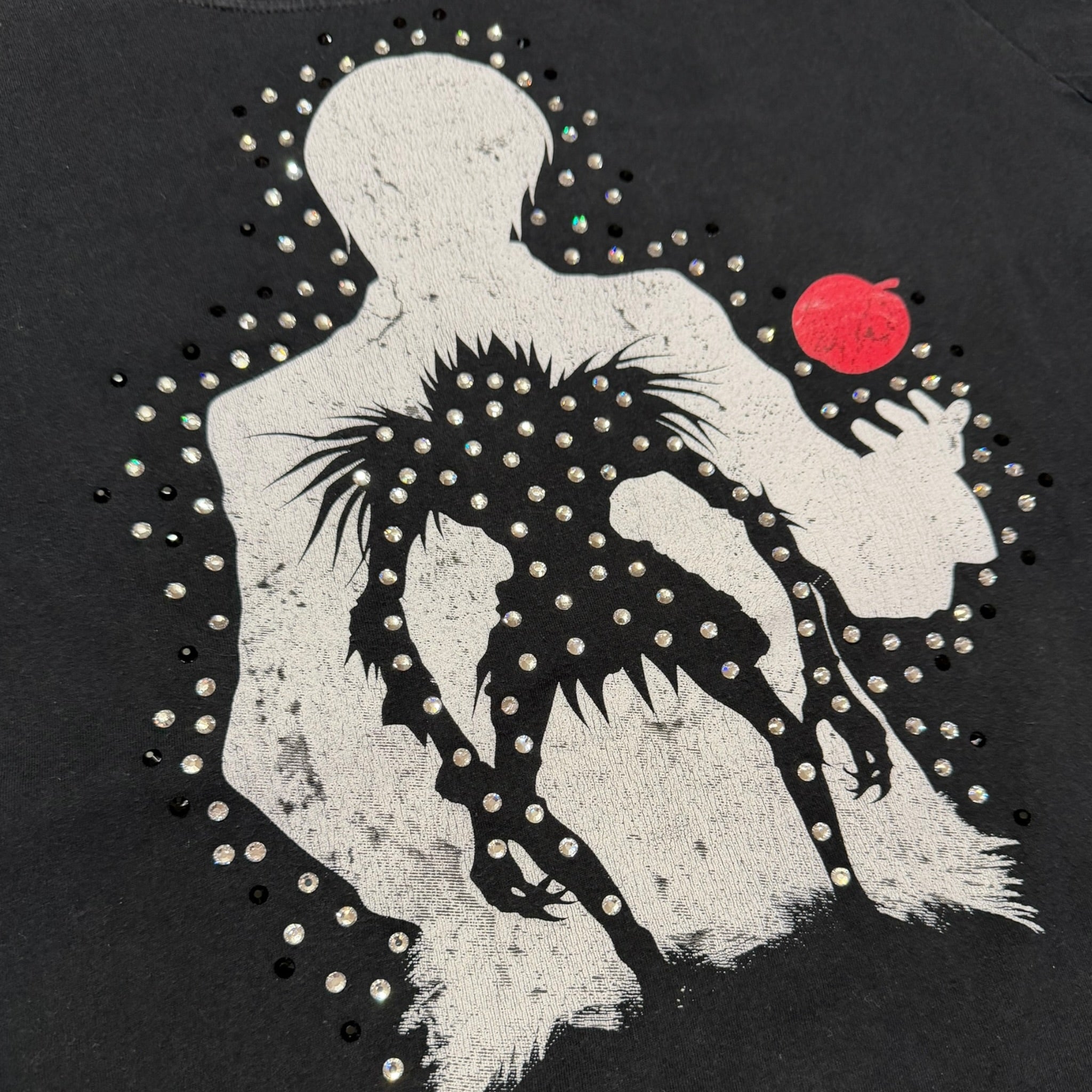 t shirt vintage con strass death note tg L