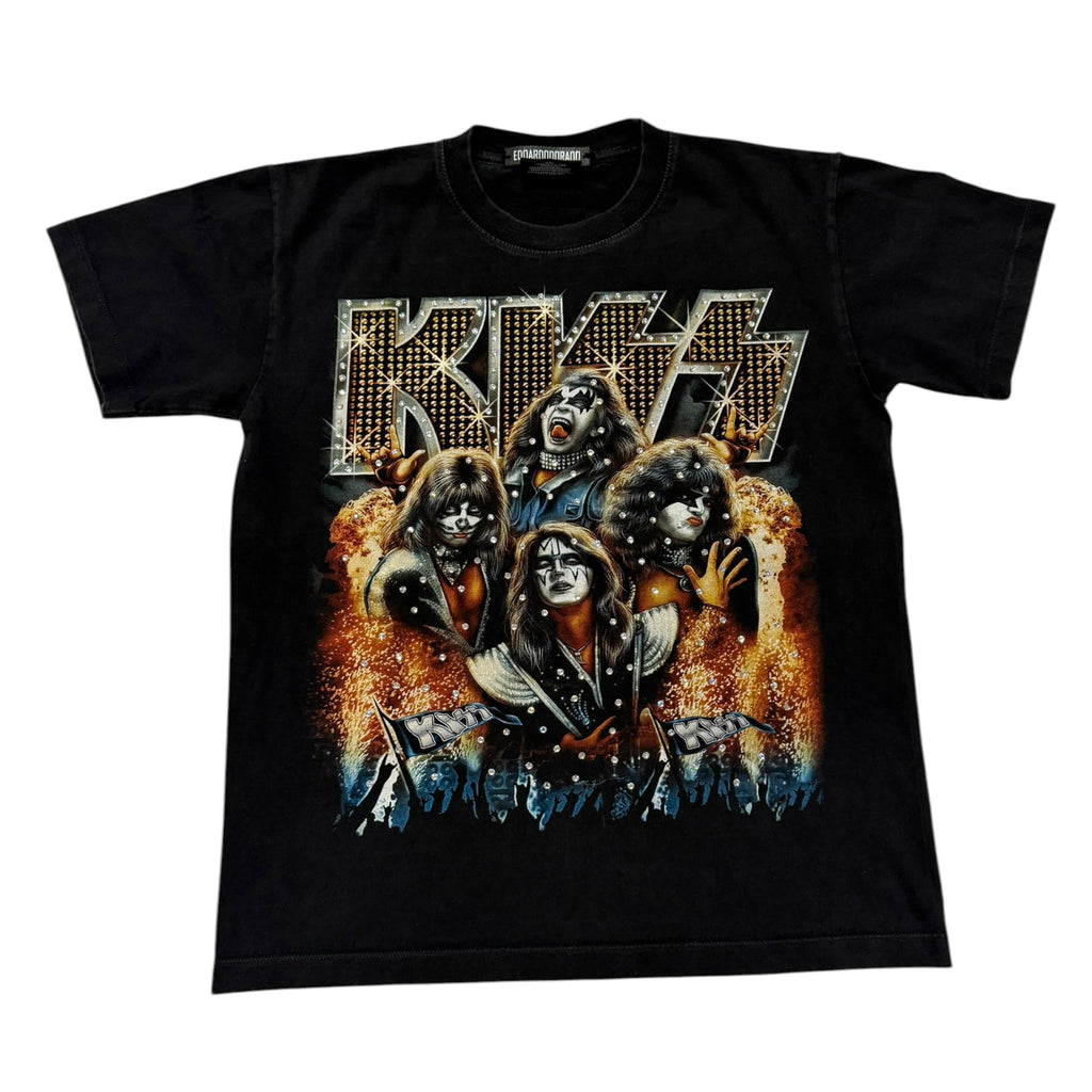 t shirt vintage con strass kisstg M