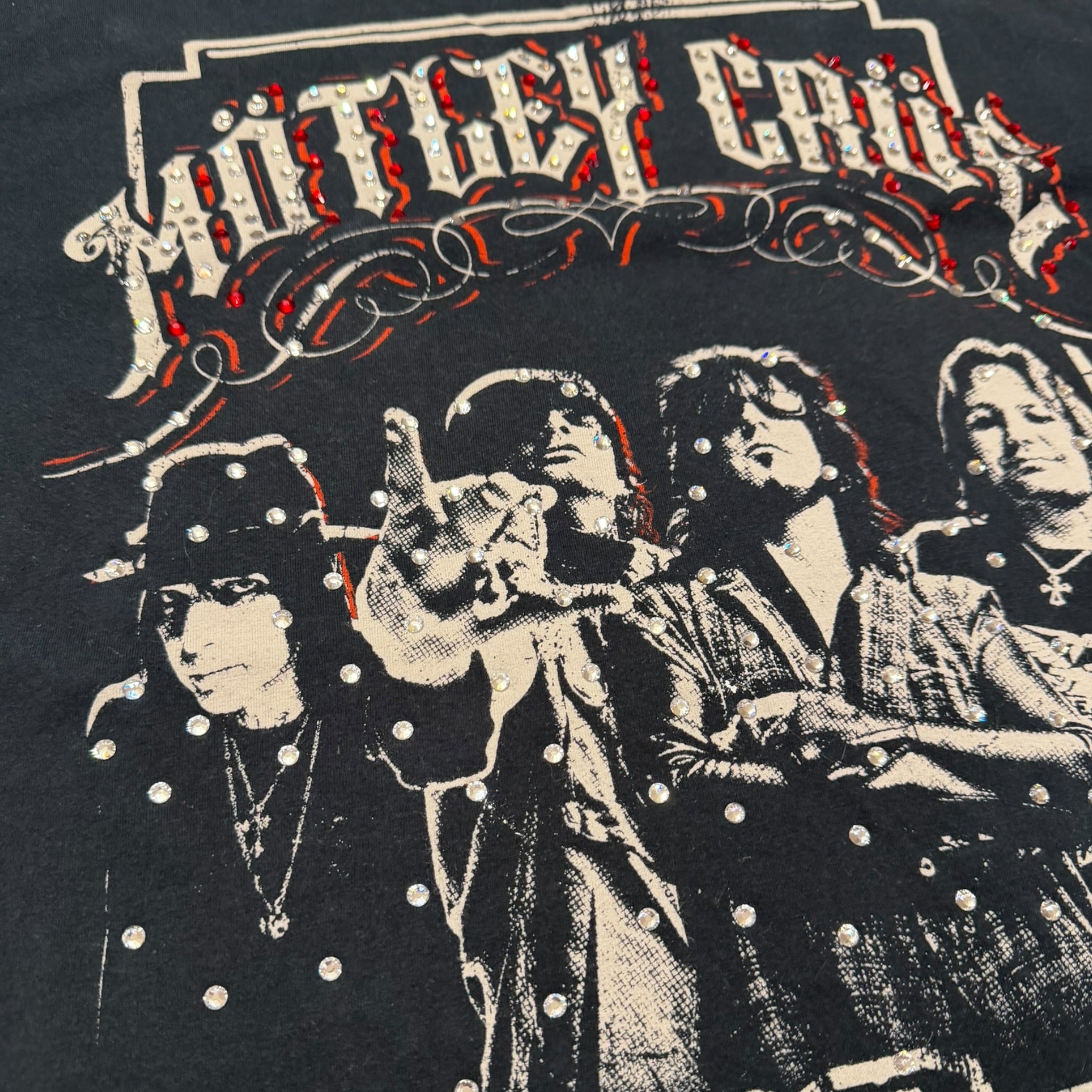 t shirt vintage con strass motley crue tg M