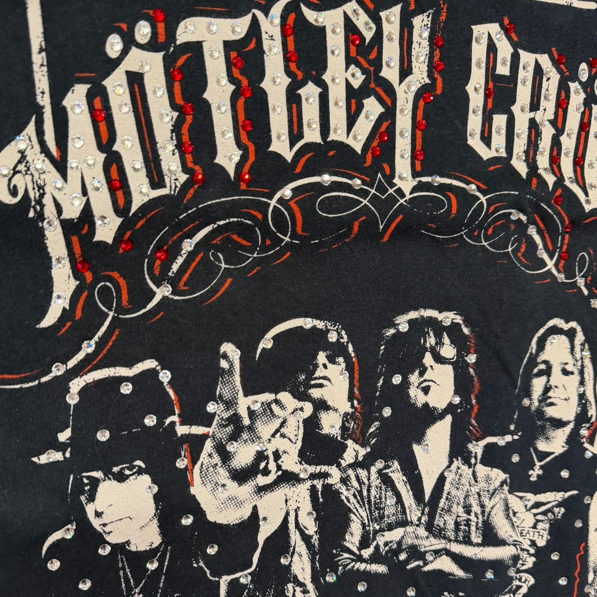t shirt vintage con strass motley crue tg M