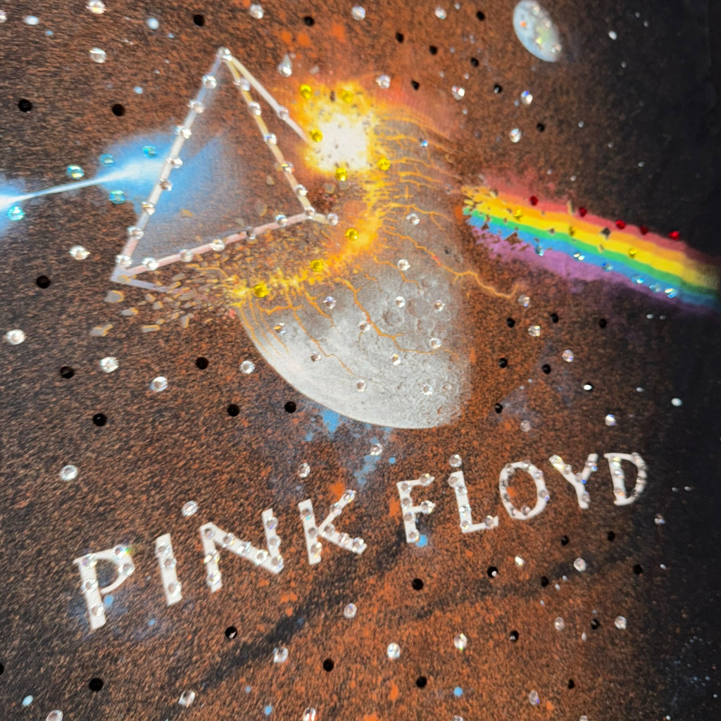 t shirt vintage con strass Pink floyd tg L