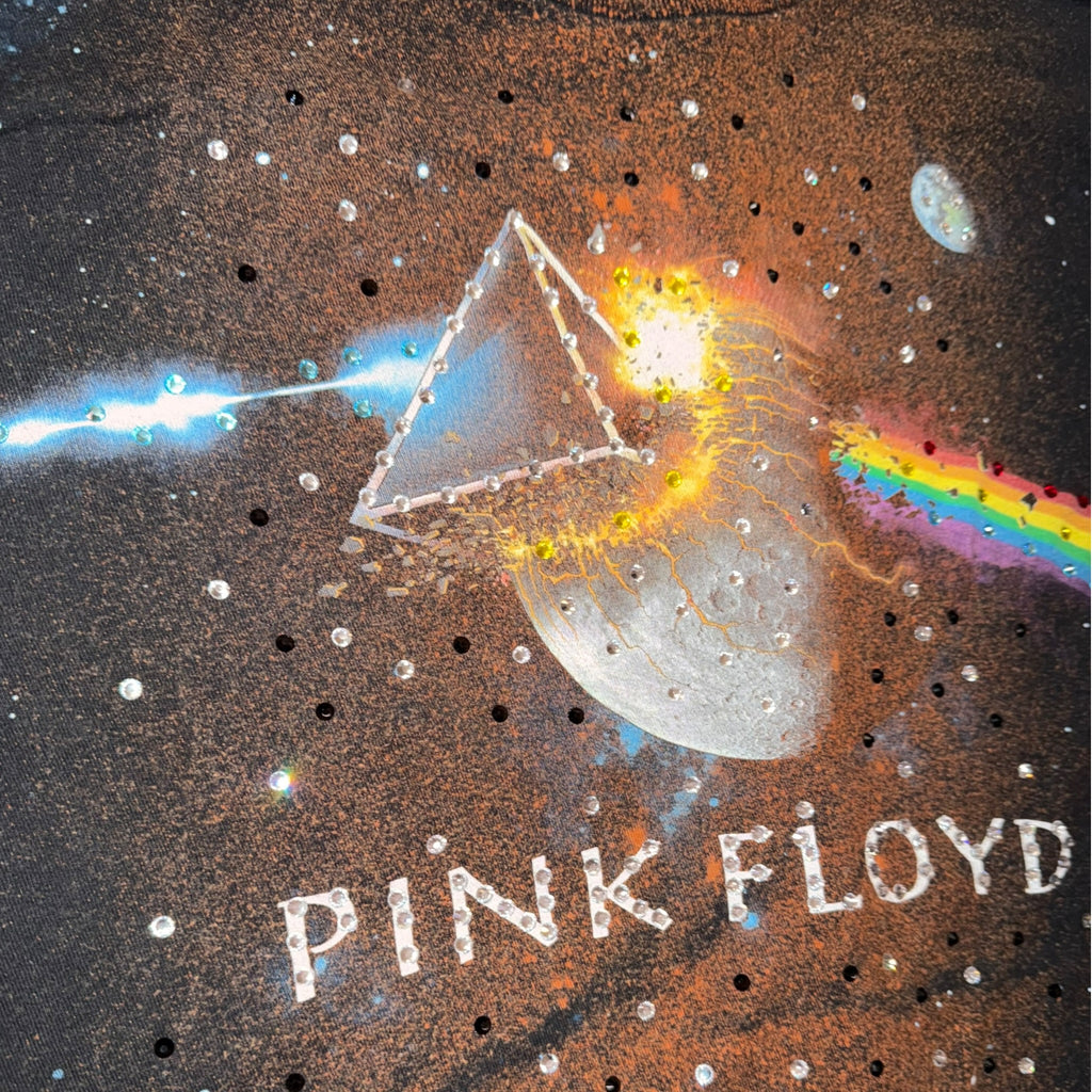 t shirt vintage con strass Pink floyd tg L