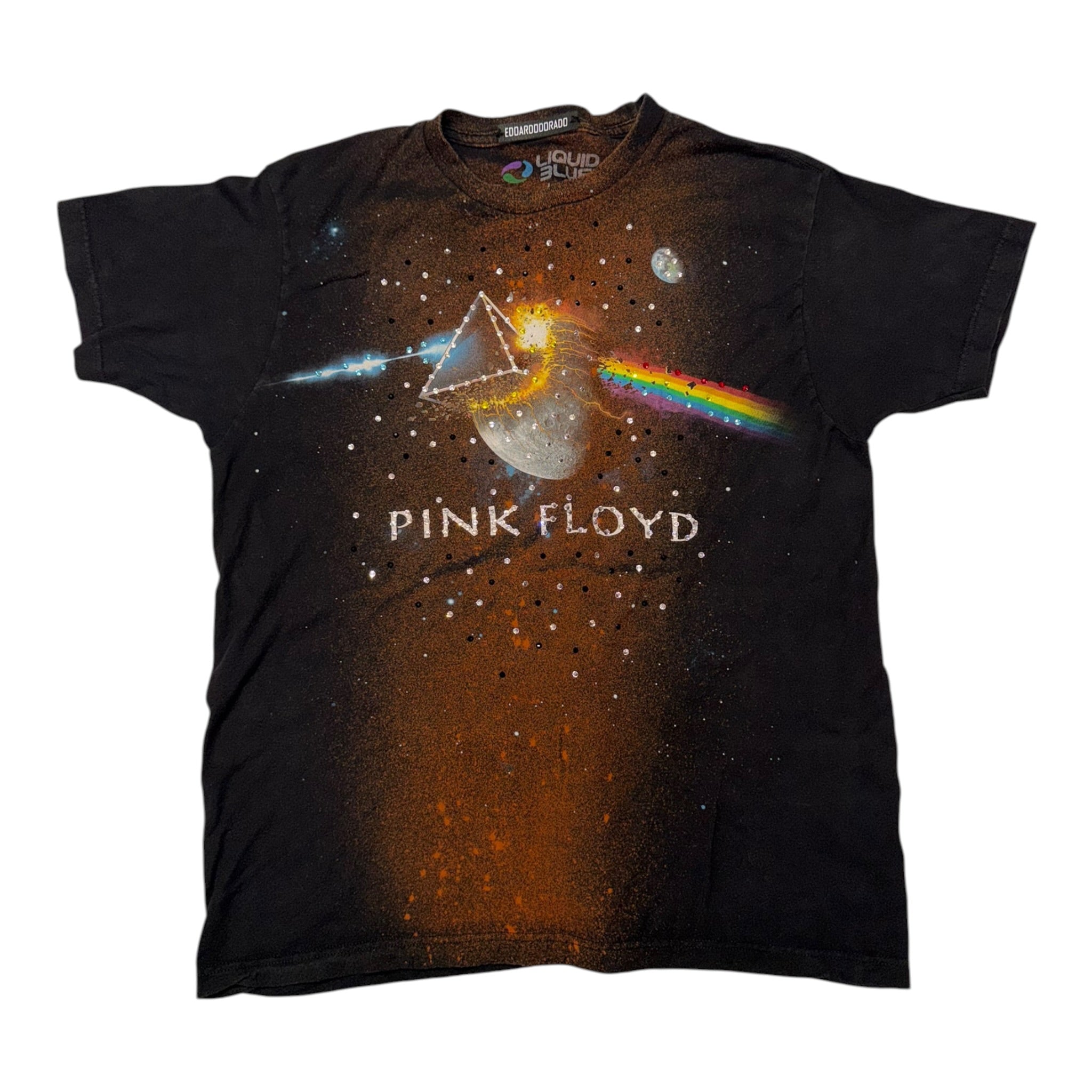 t shirt vintage con strass Pink floyd tg L