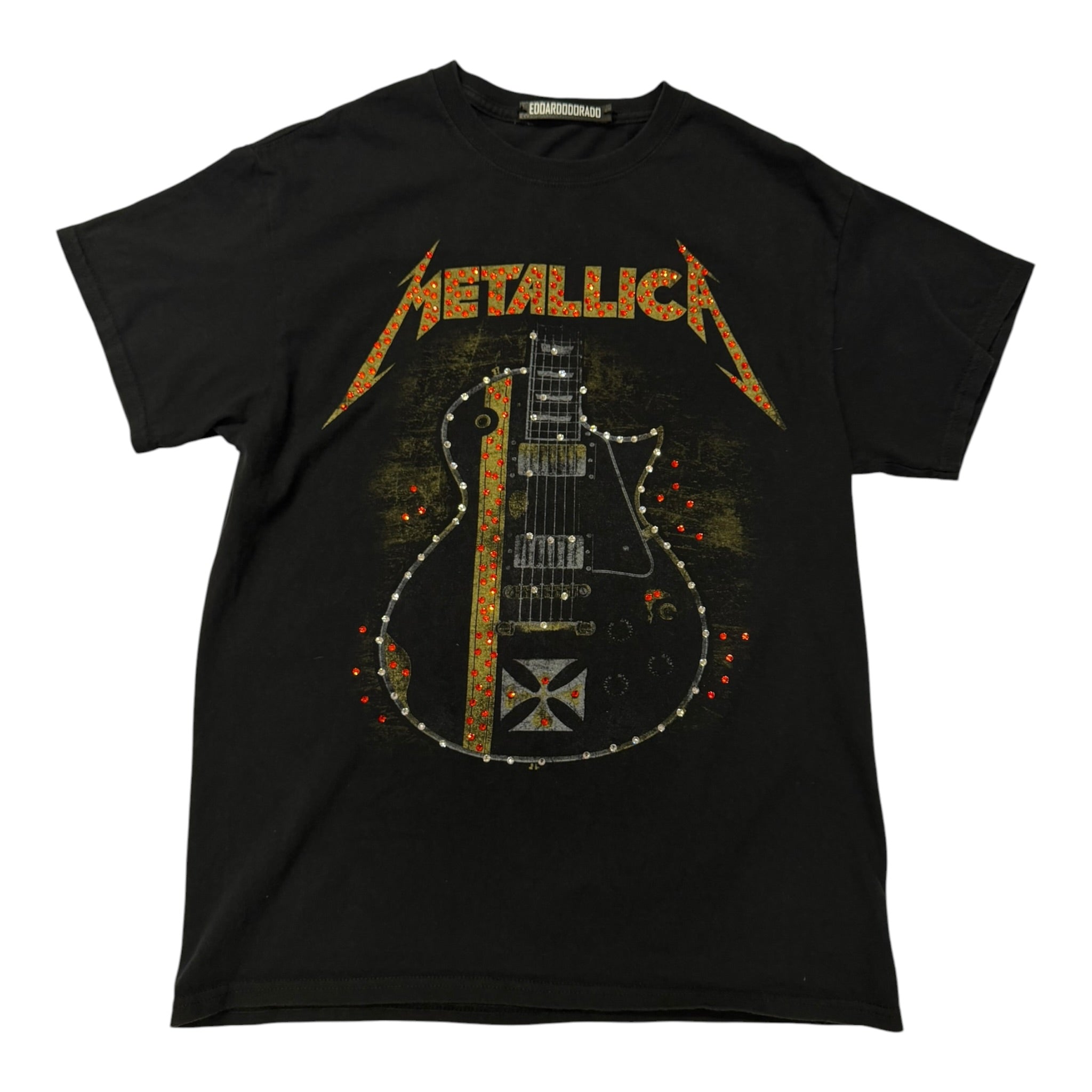 t shirt vintage con strass Metallica tg M