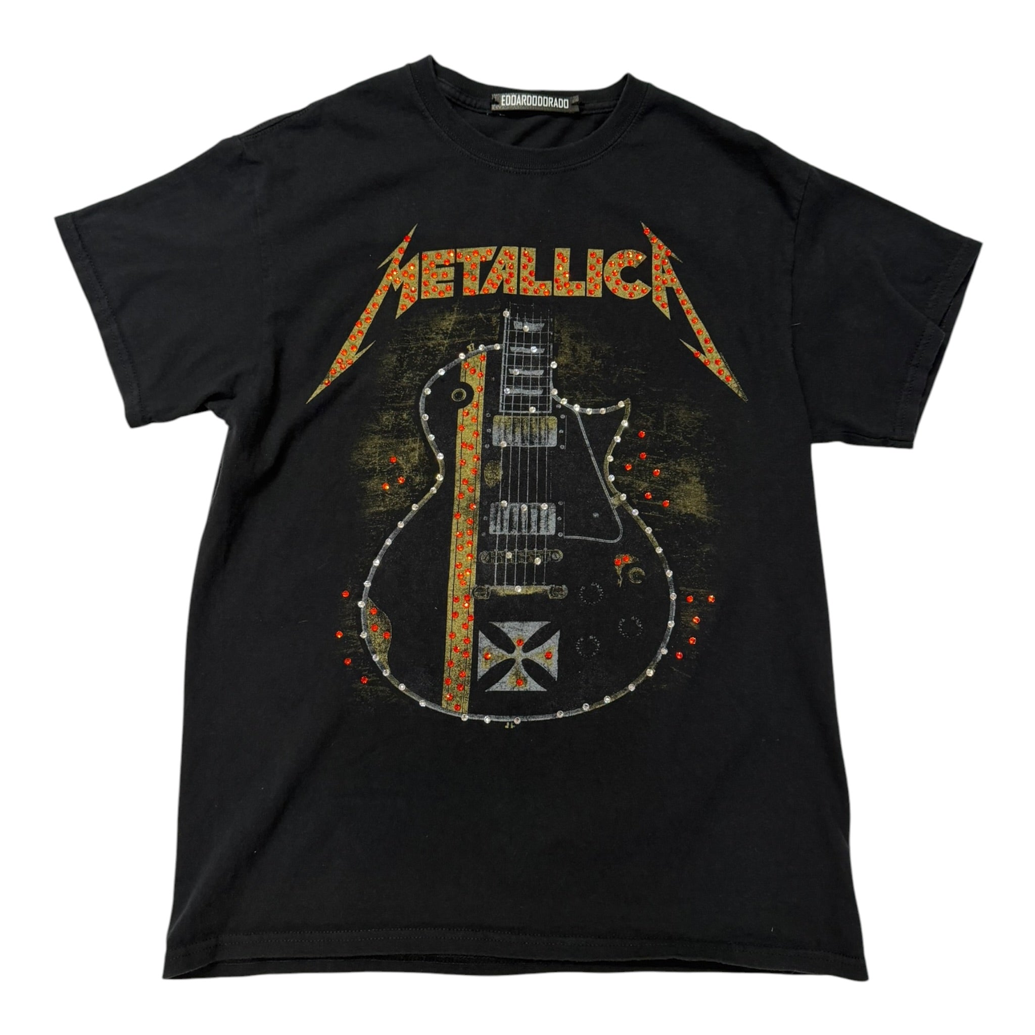 t shirt vintage con strass Metallica tg M