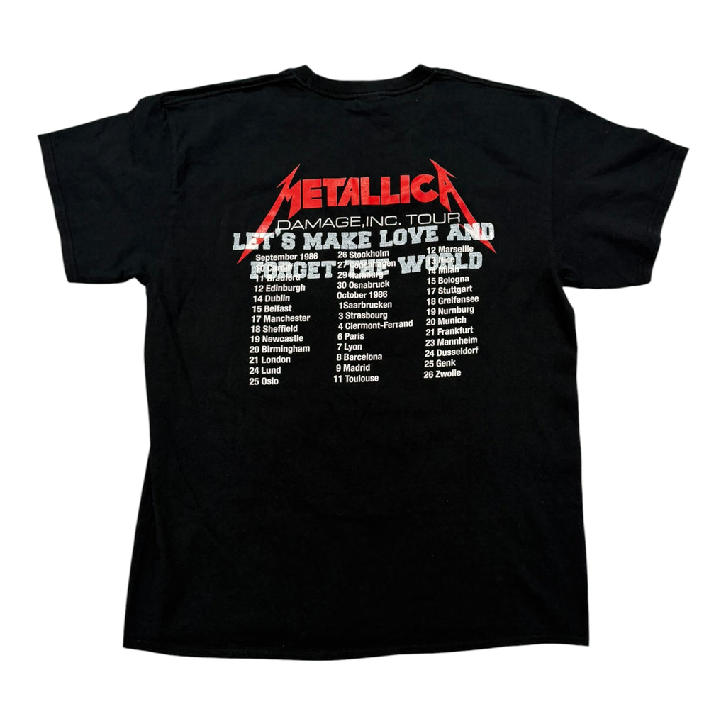 t shirt vintage sovrastampata con sigillism Metallica tg L