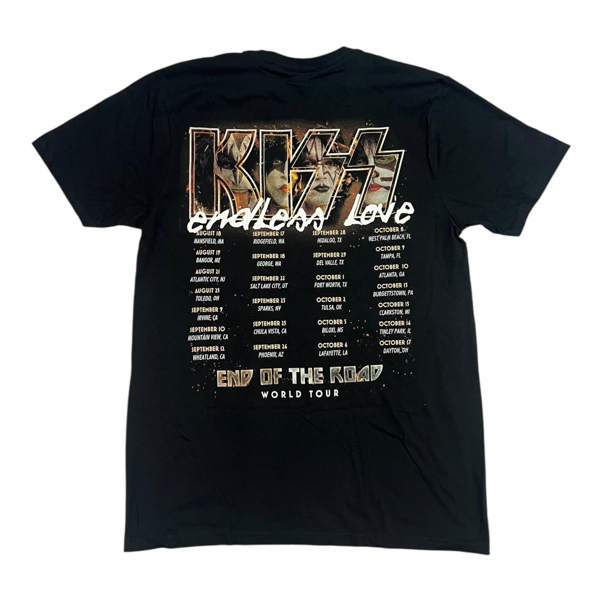 t shirt vintage con strass Kiss tg M