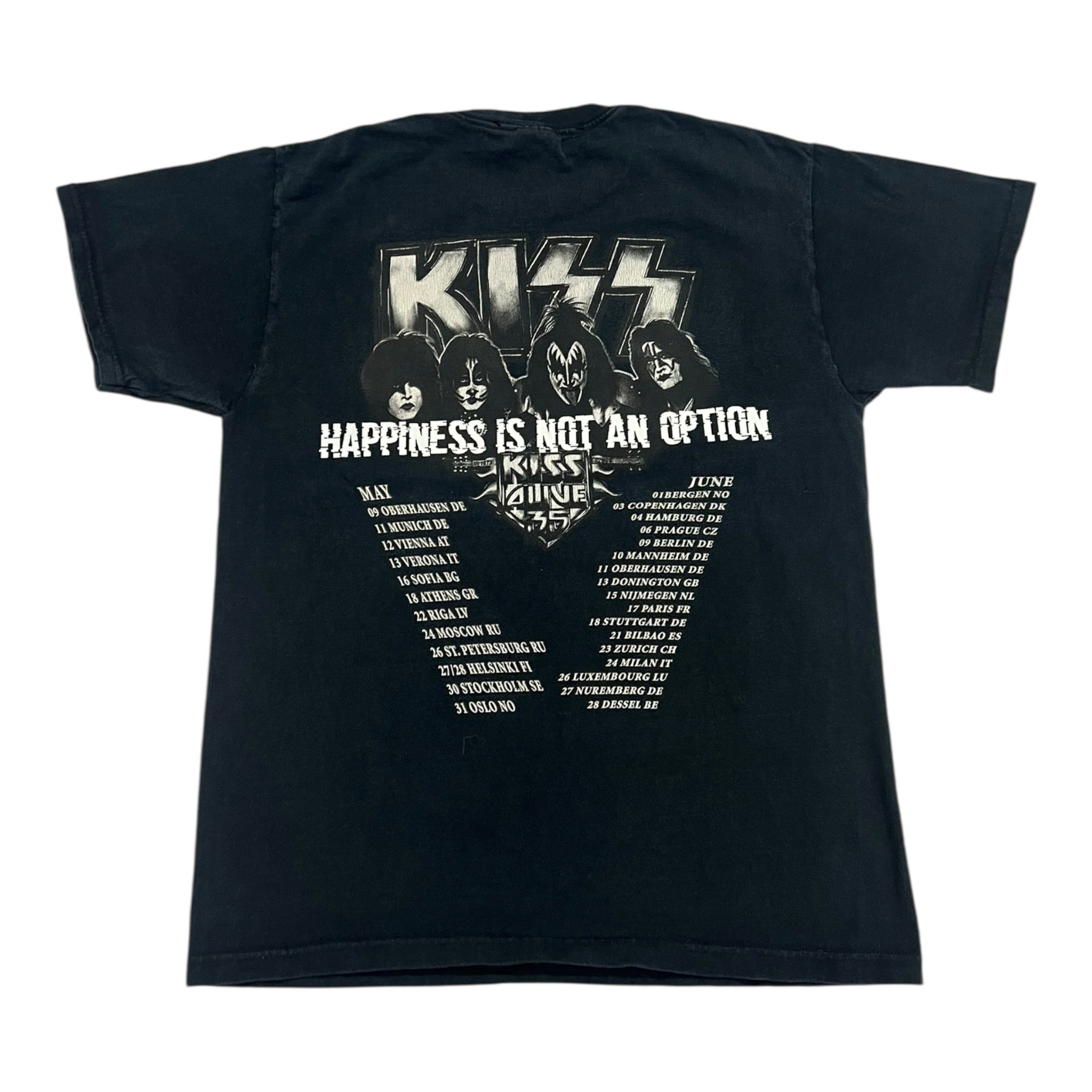 t shirt vintage con strass Kiss tg M