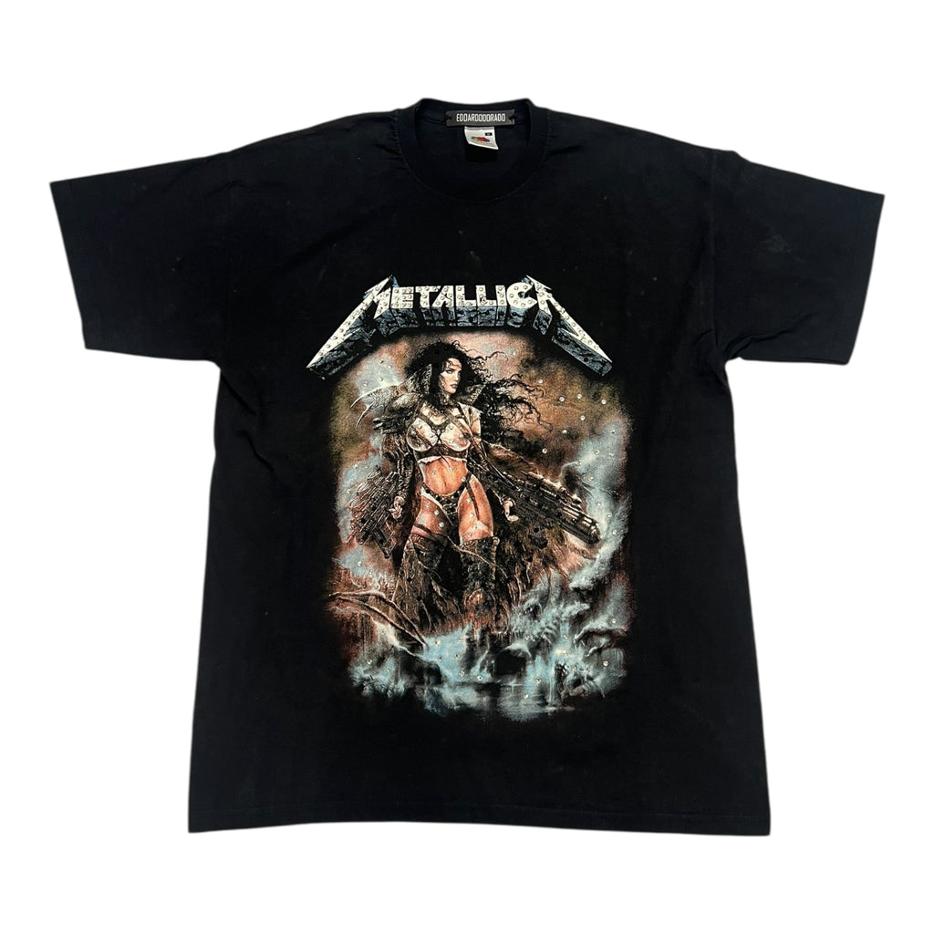 t shirt vintage con strass Metallica tg M