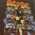 t shirt vintage con strass ACDC tg S