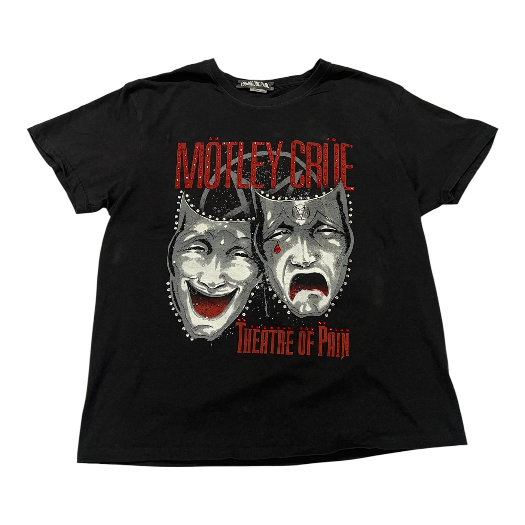 t shirt vintage con strass motley crue tg xl