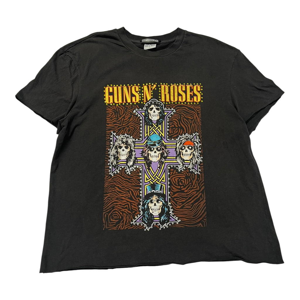 t shirt vintage con strass guns n roses  tg xl