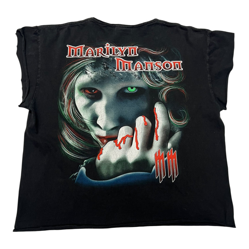 t shirt vintage con strass marilyn manson tg xl taglio vivo