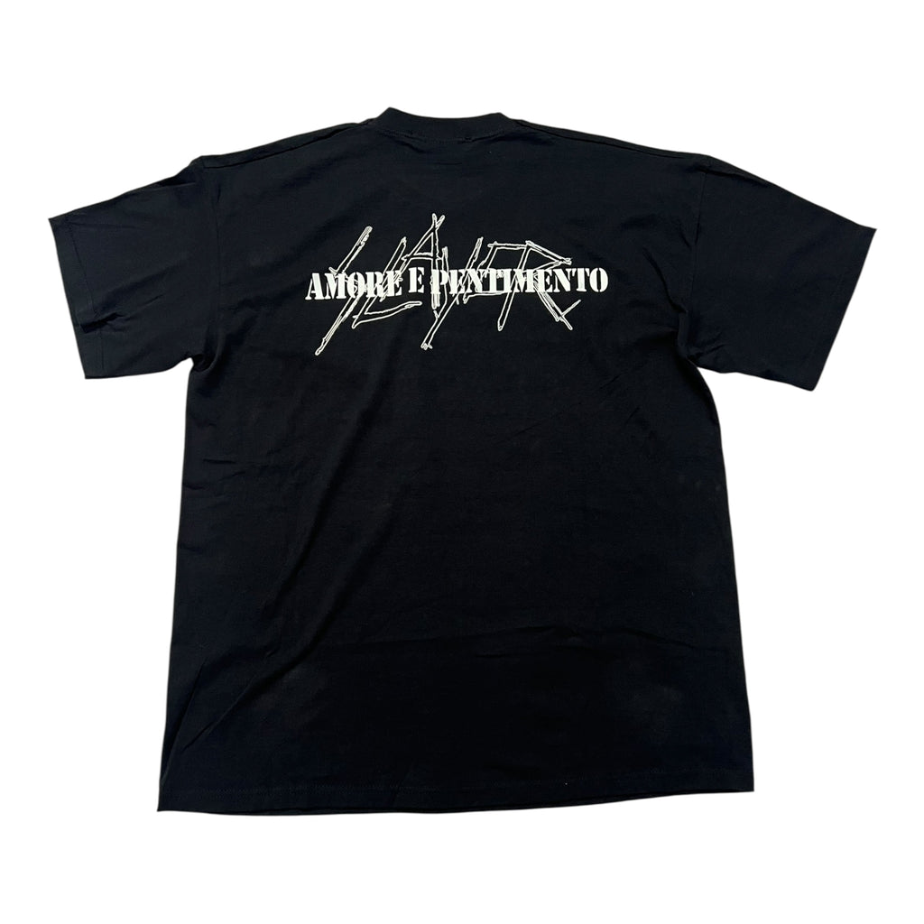 t shirt vintage con strass slayer  tg XL