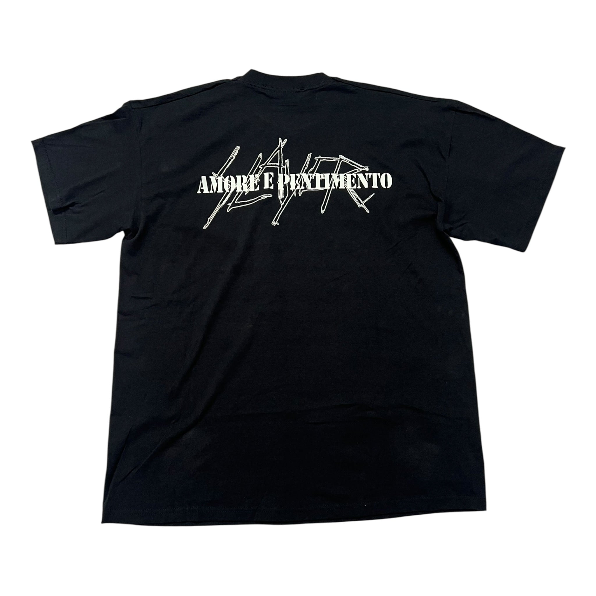 t shirt vintage con strass slayer  tg XL