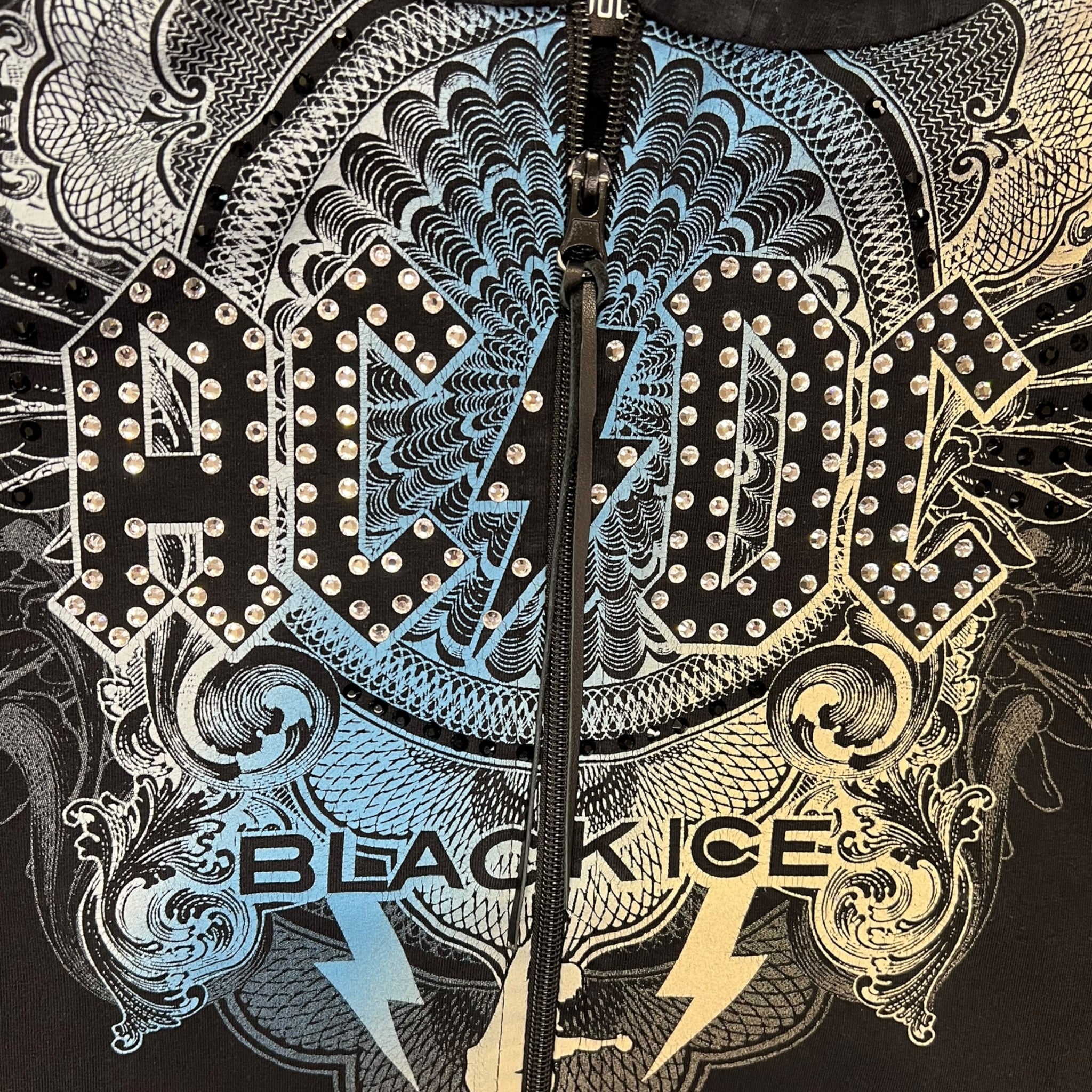 felpa vintage con strass ACDCc tg L