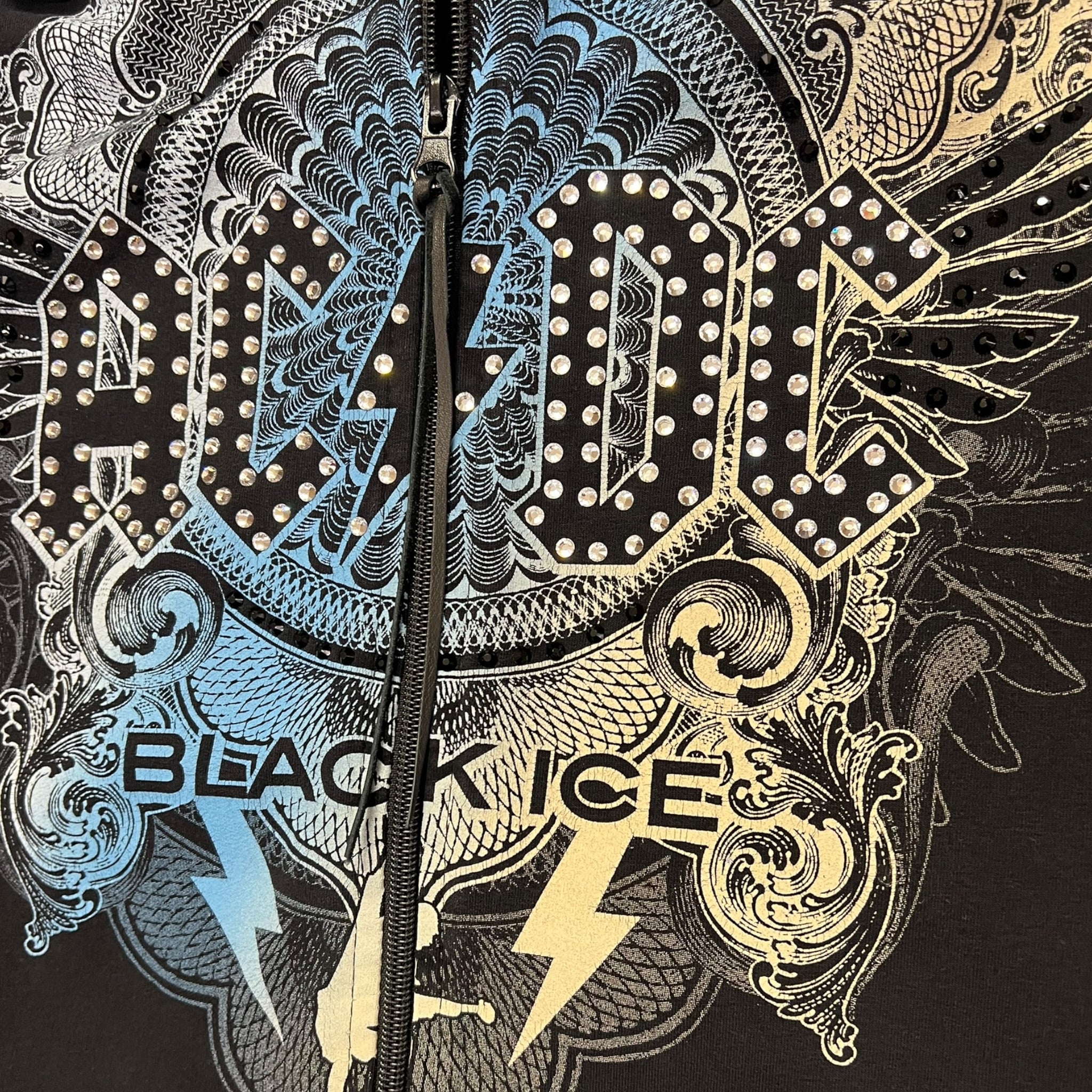 felpa vintage con strass ACDCc tg L