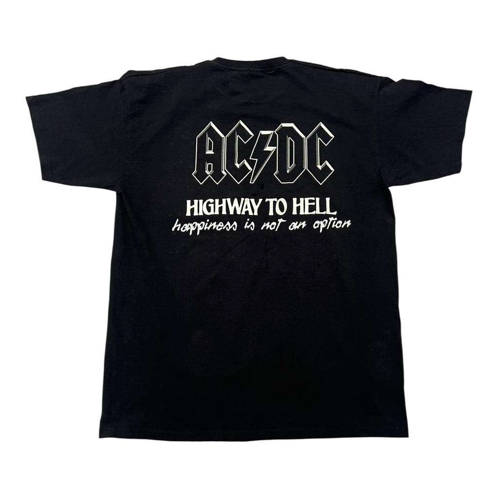 t shirt vintage con strass ACDC tg L
