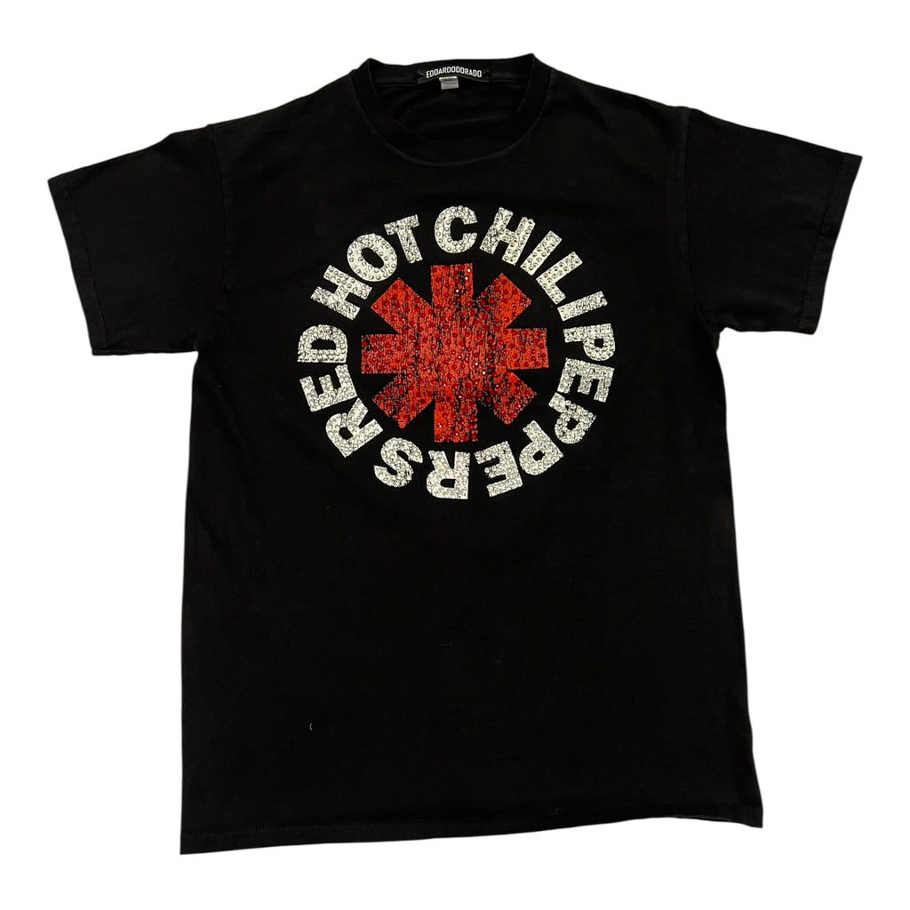 t shirt vintage con strass red hot chilli peppers tg M