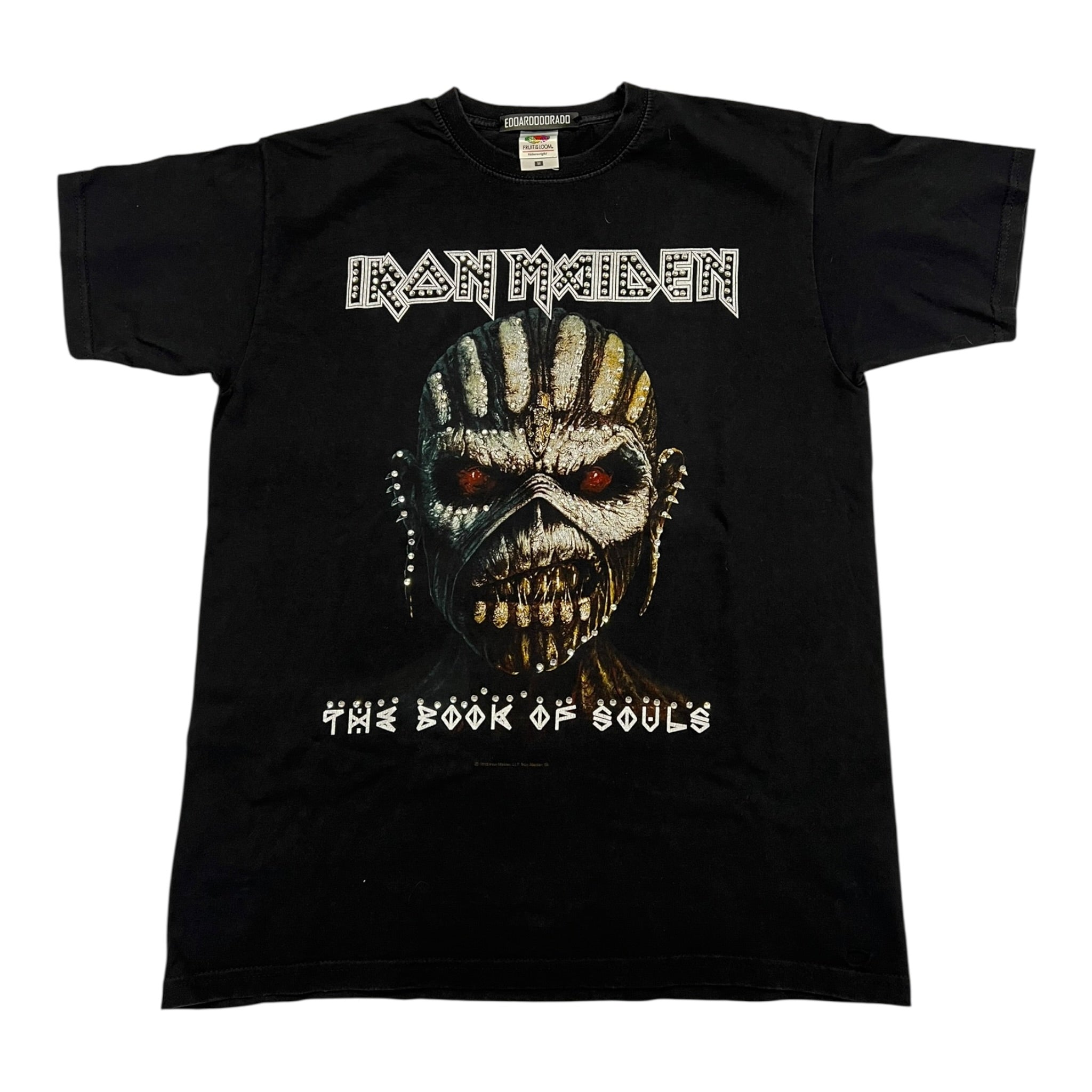 t shirt vintage con strass Iron Maiden tg M
