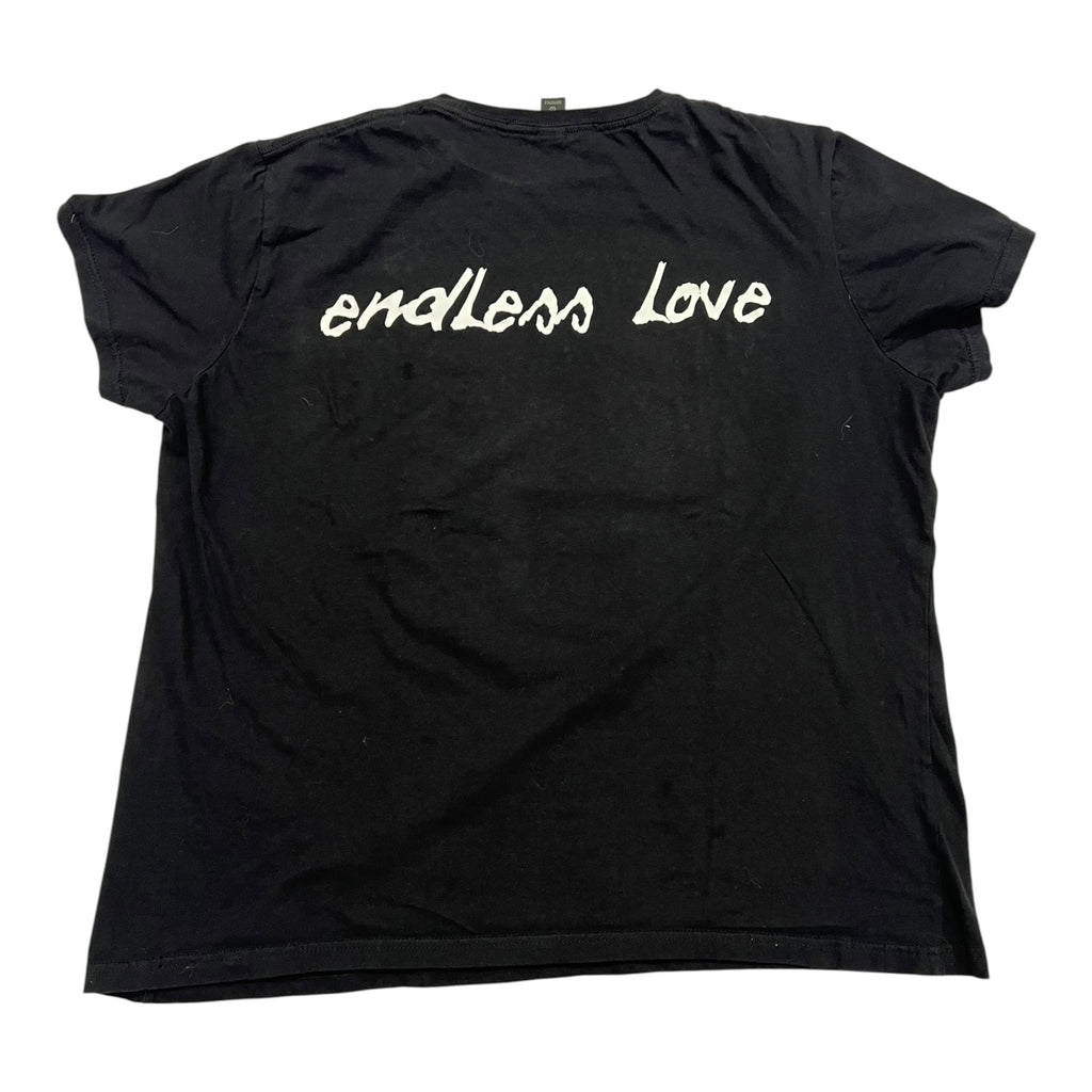 t shirt vintage con strass Motley Crue tg L crop