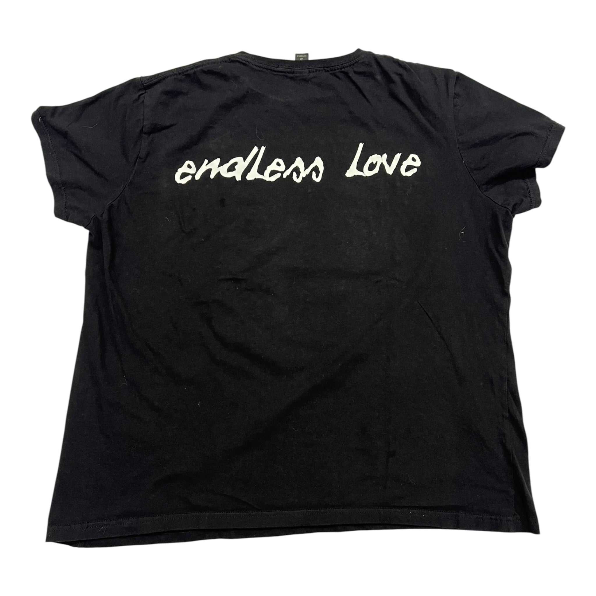 t shirt vintage con strass Motley Crue tg L crop