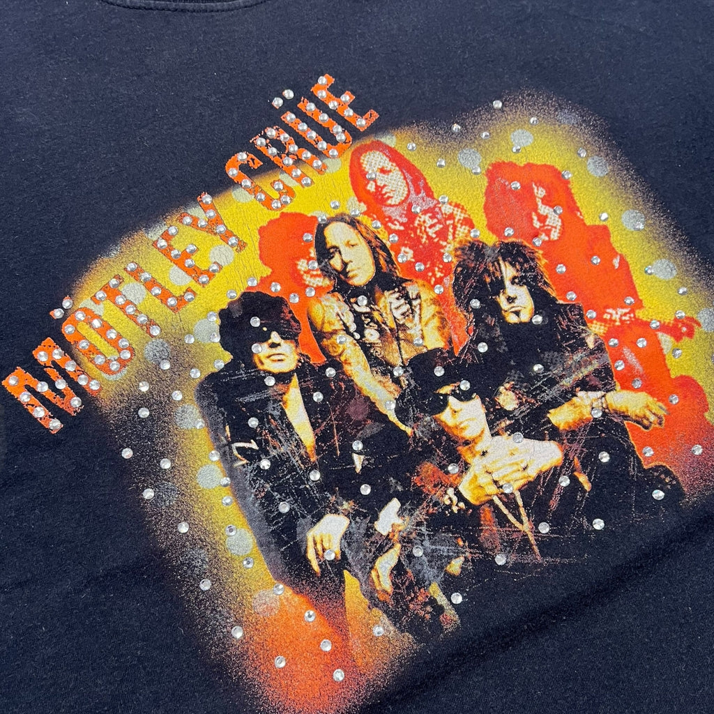 t shirt vintage con strass Motley Crue tg M