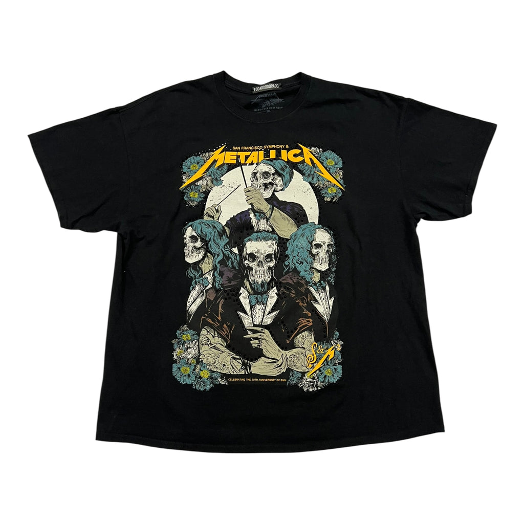 t shirt vintage con strass Metallica tg xxl