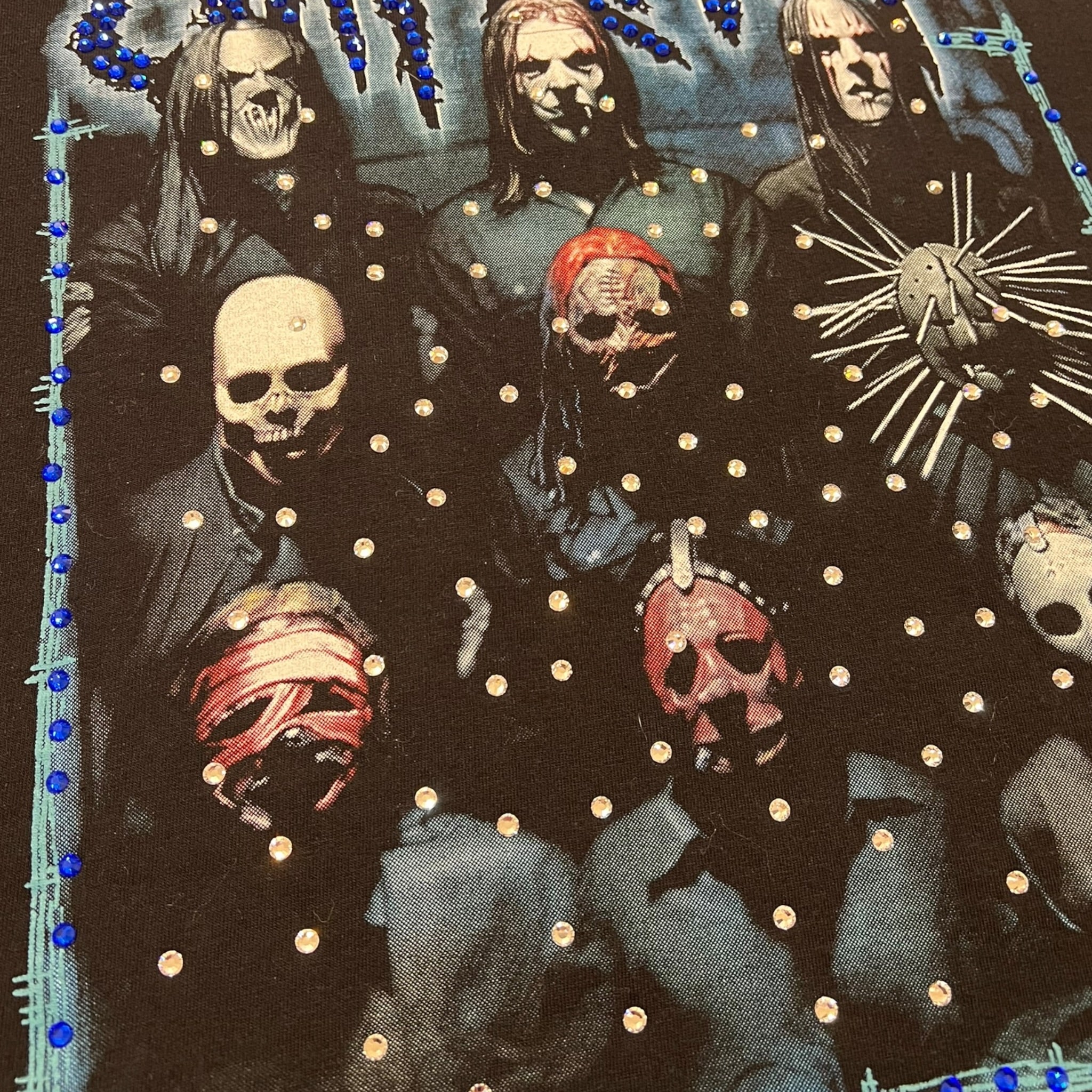 t shirt vintage con strass Slipknot tg M