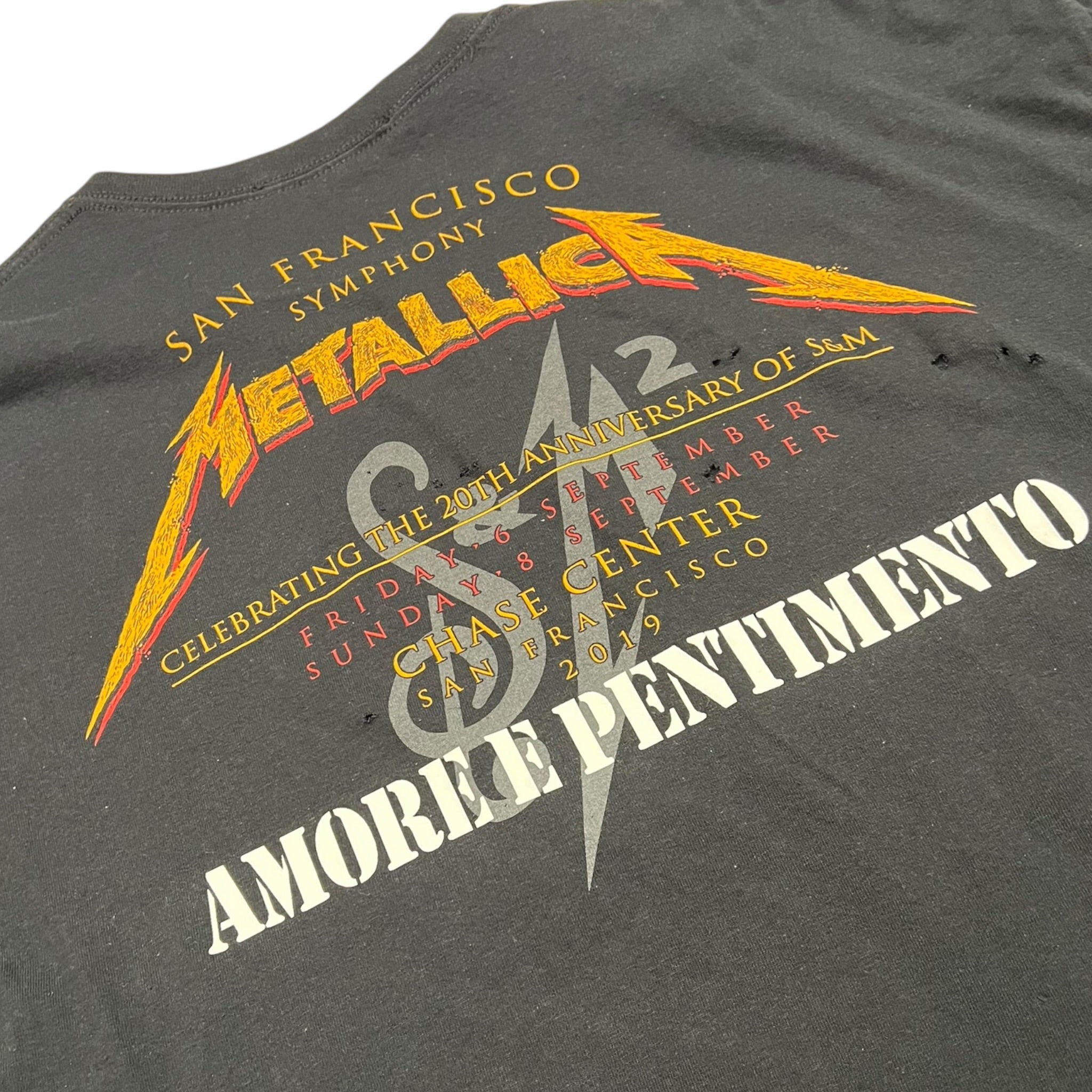t shirt vintage con strass Metallica tg XXL