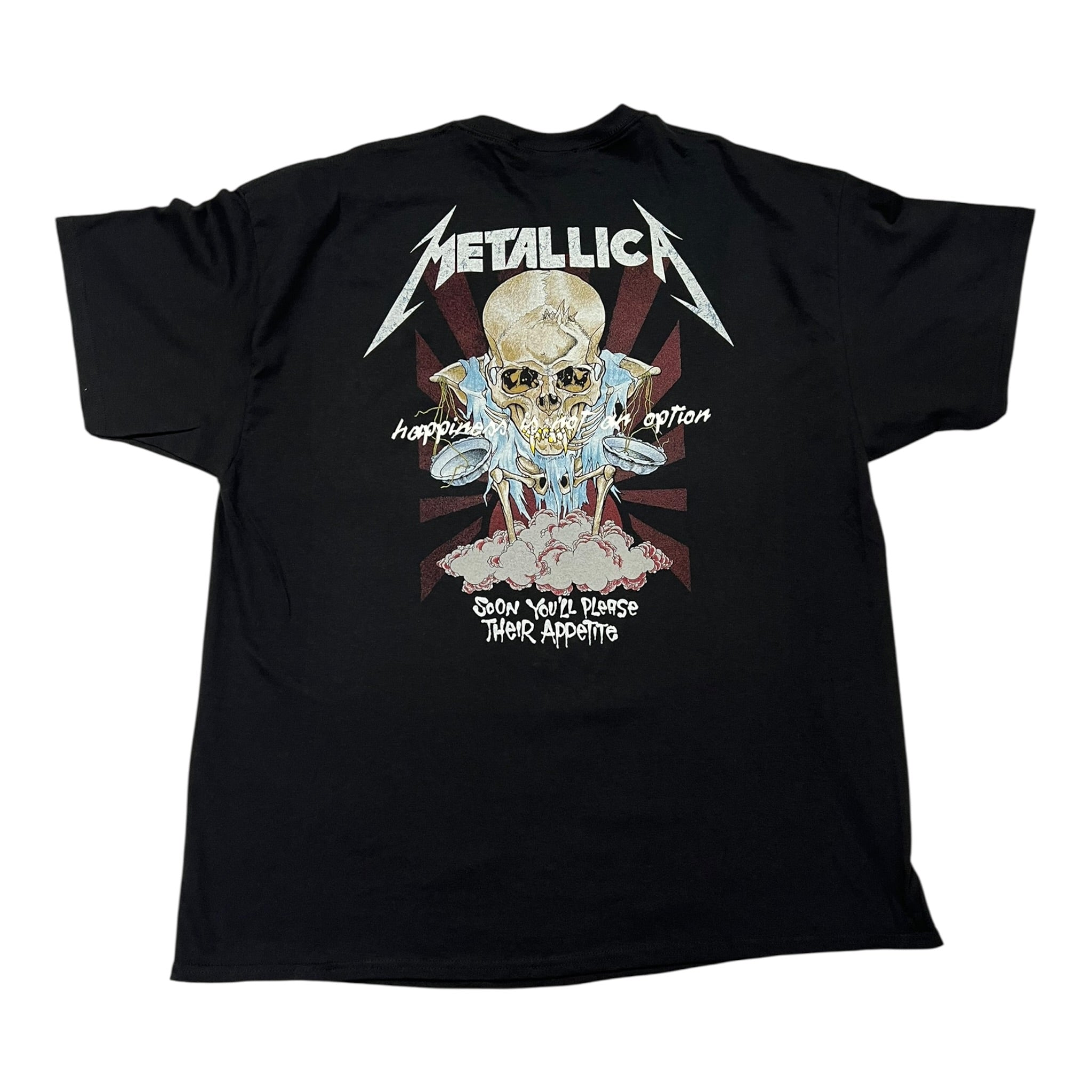 t shirt vintage con strass Metallica tg XXL